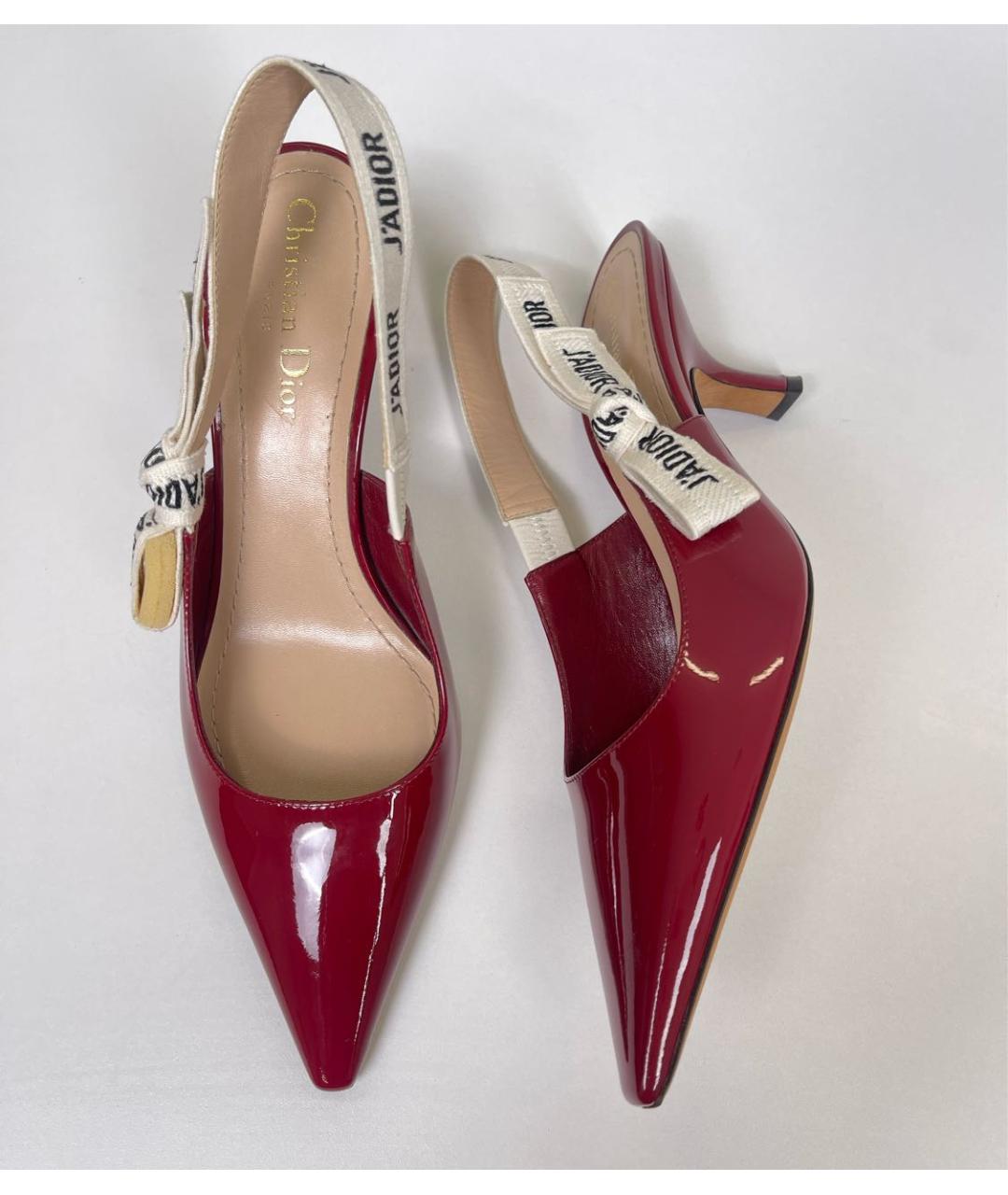 CHRISTIAN DIOR Красные туфли из лакированной кожи, фото 3