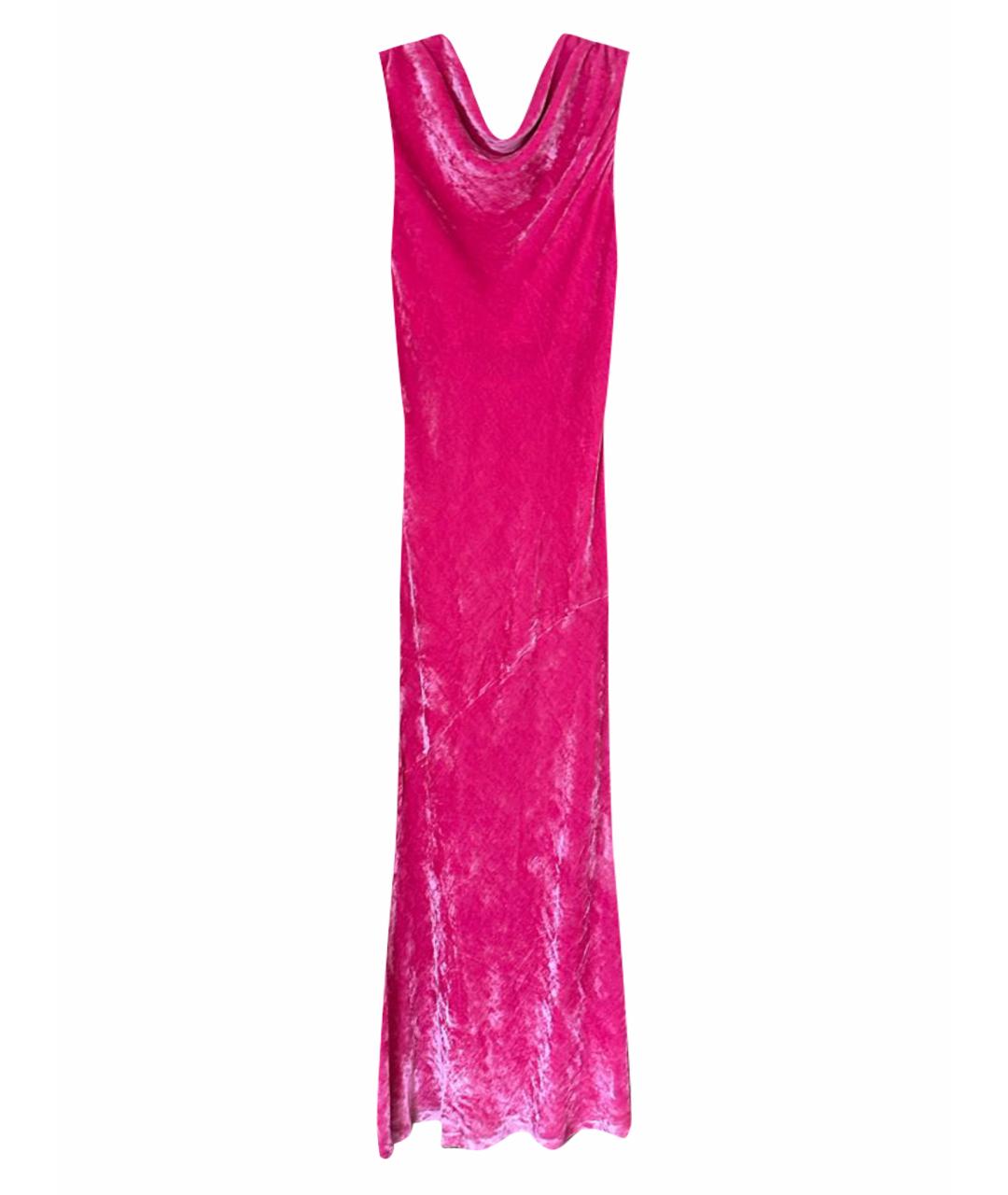 ERIKA CAVALLINI Розовое бархатное вечернее платье, фото 1