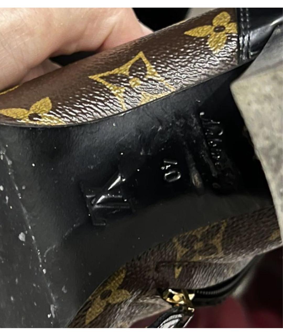 LOUIS VUITTON PRE-OWNED Коричневые ботинки из лакированной кожи, фото 8