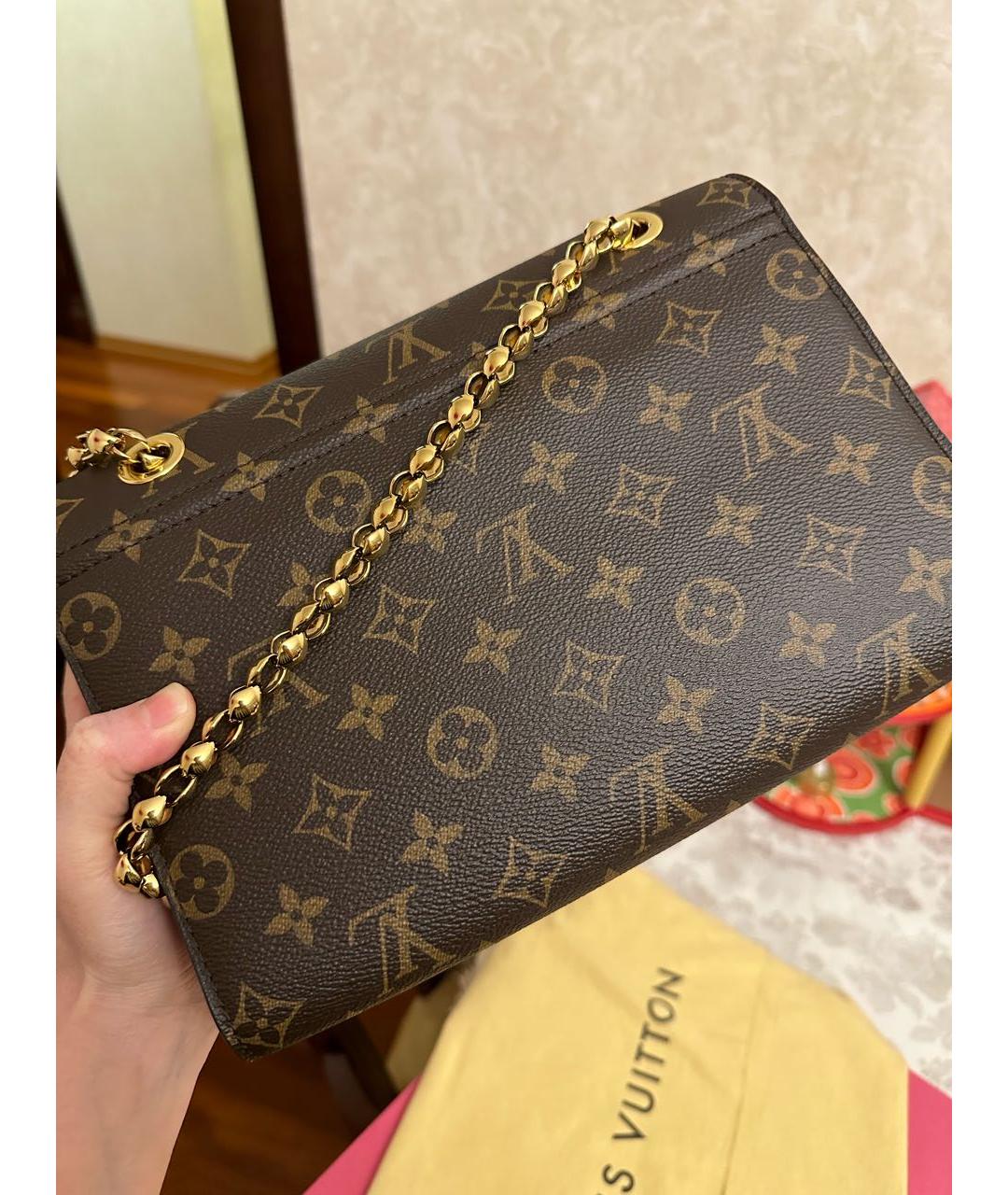 LOUIS VUITTON PRE-OWNED Коричневая сумка через плечо, фото 7