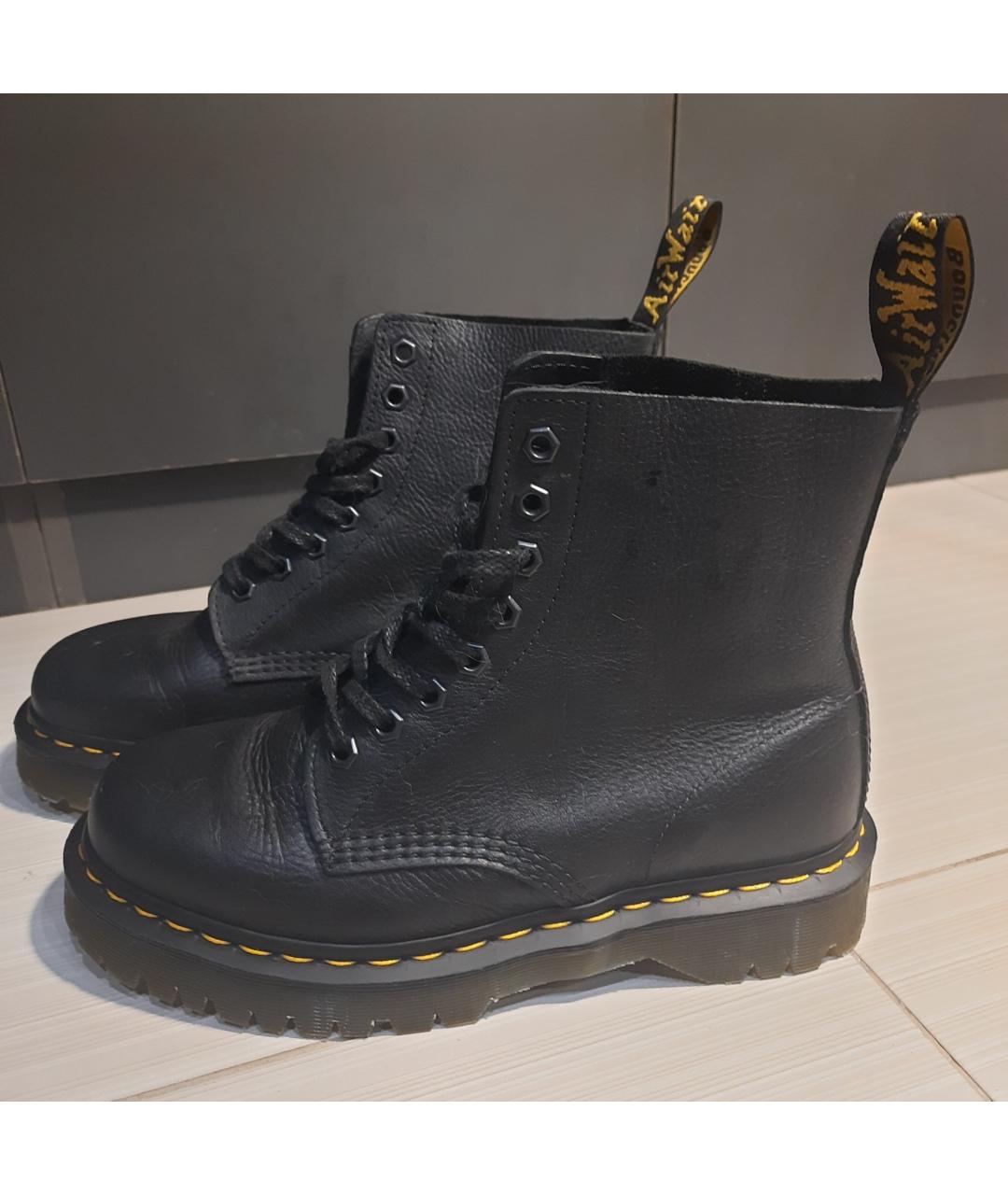 DR. MARTENS Черные кожаные ботинки, фото 8