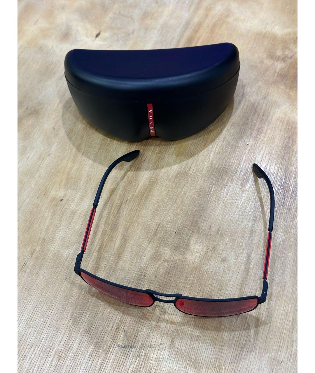 PRADA Черные металлические солнцезащитные очки, фото 4