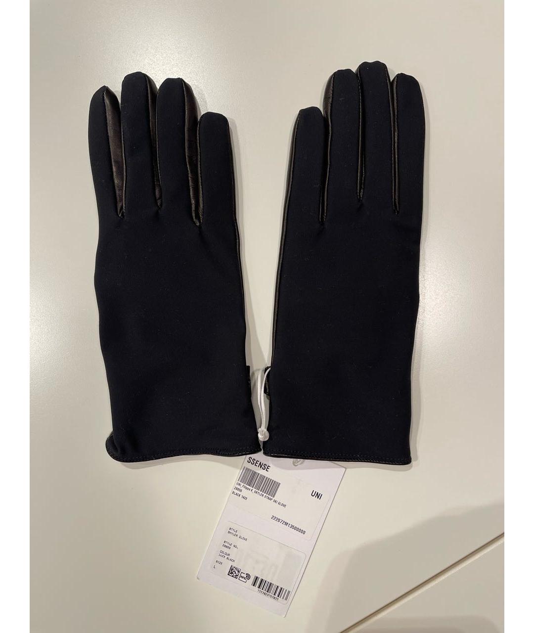 FILIPPA-K Черные кожаные перчатки, фото 2