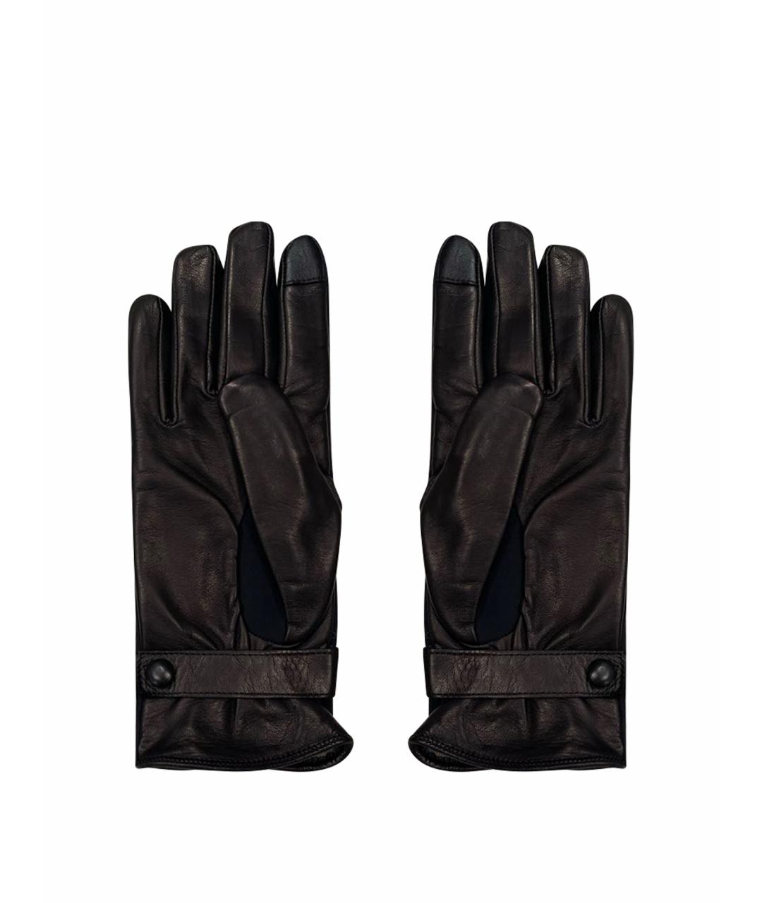FILIPPA-K Черные кожаные перчатки, фото 1