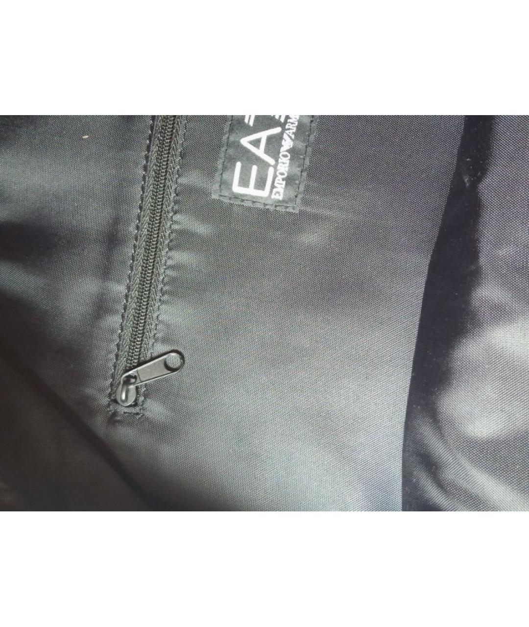 EA7 Черный синтетический рюкзак, фото 4