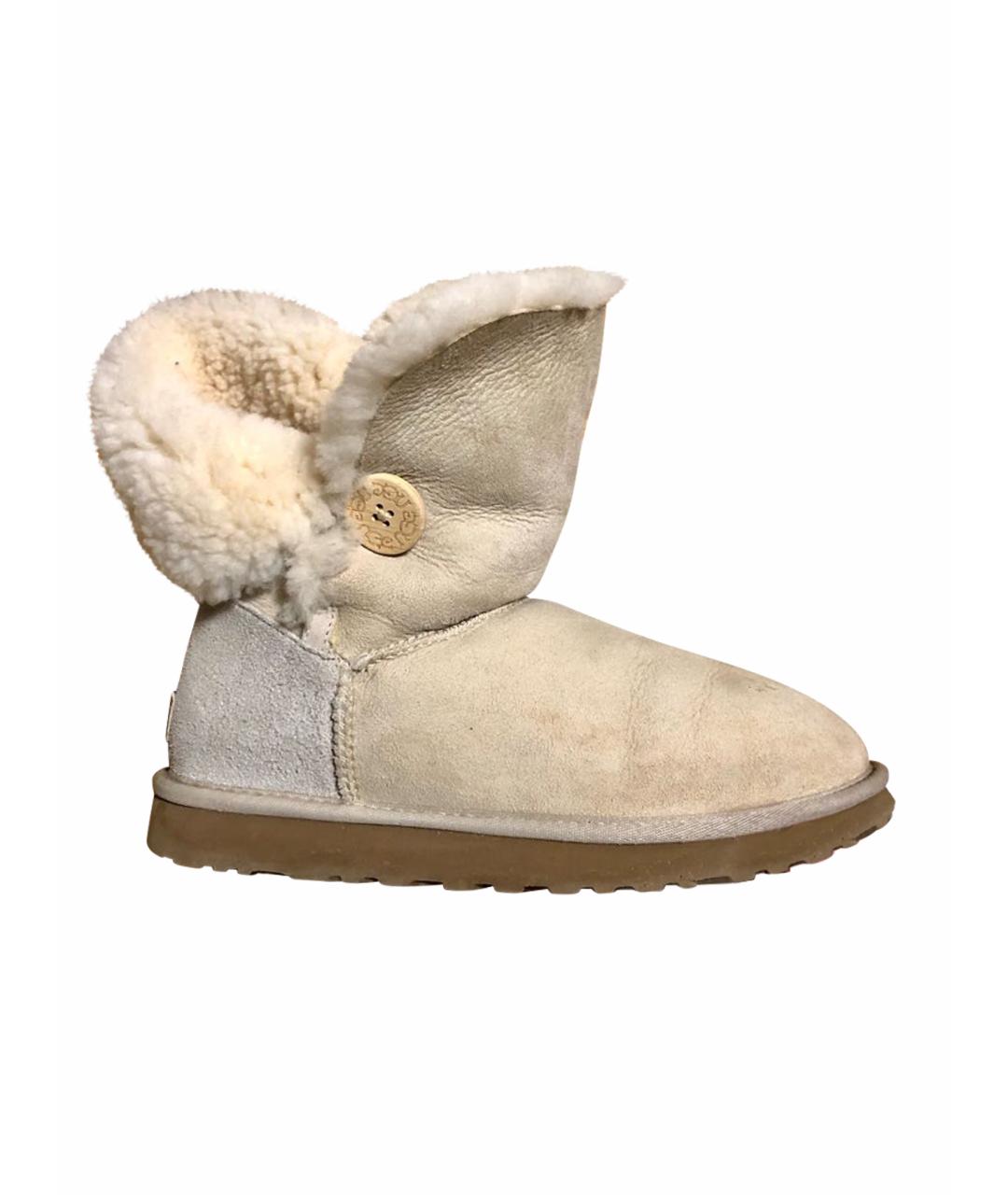 UGG AUSTRALIA Бежевые замшевые полусапоги, фото 1