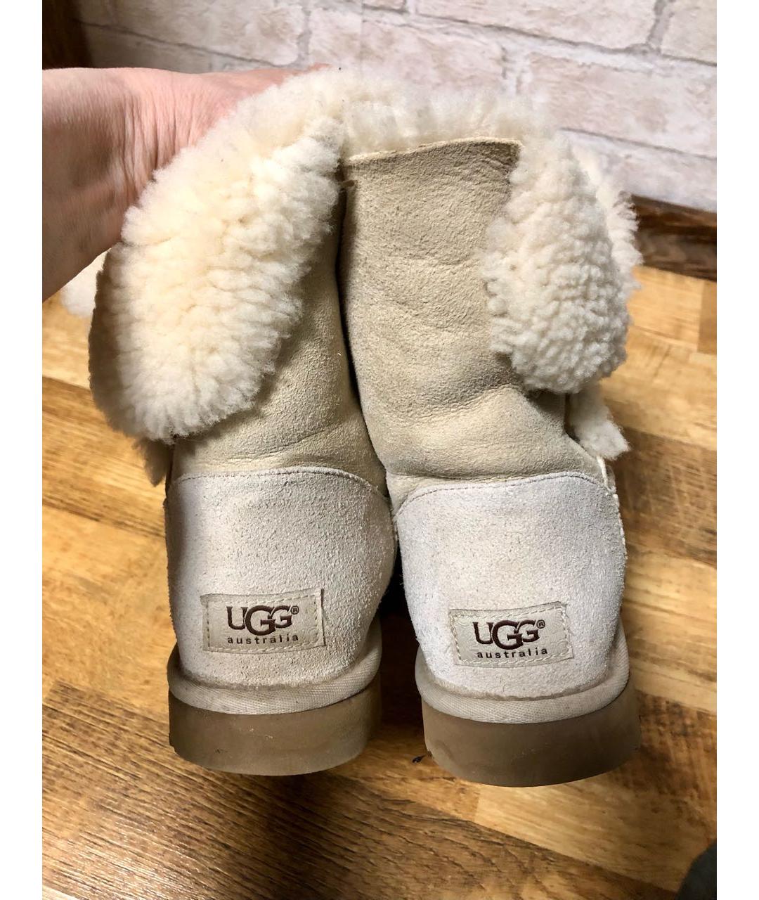 UGG AUSTRALIA Бежевые замшевые полусапоги, фото 4