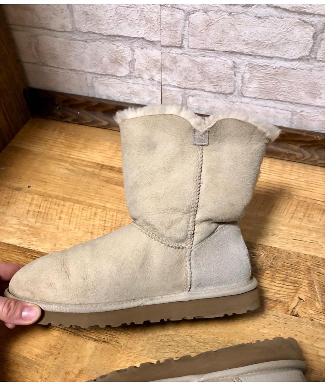 UGG AUSTRALIA Бежевые замшевые полусапоги, фото 5