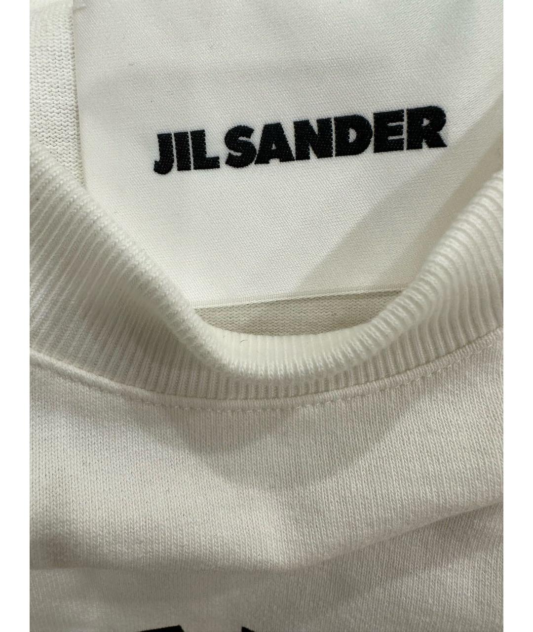 JIL SANDER Белая хлопковая футболка, фото 5