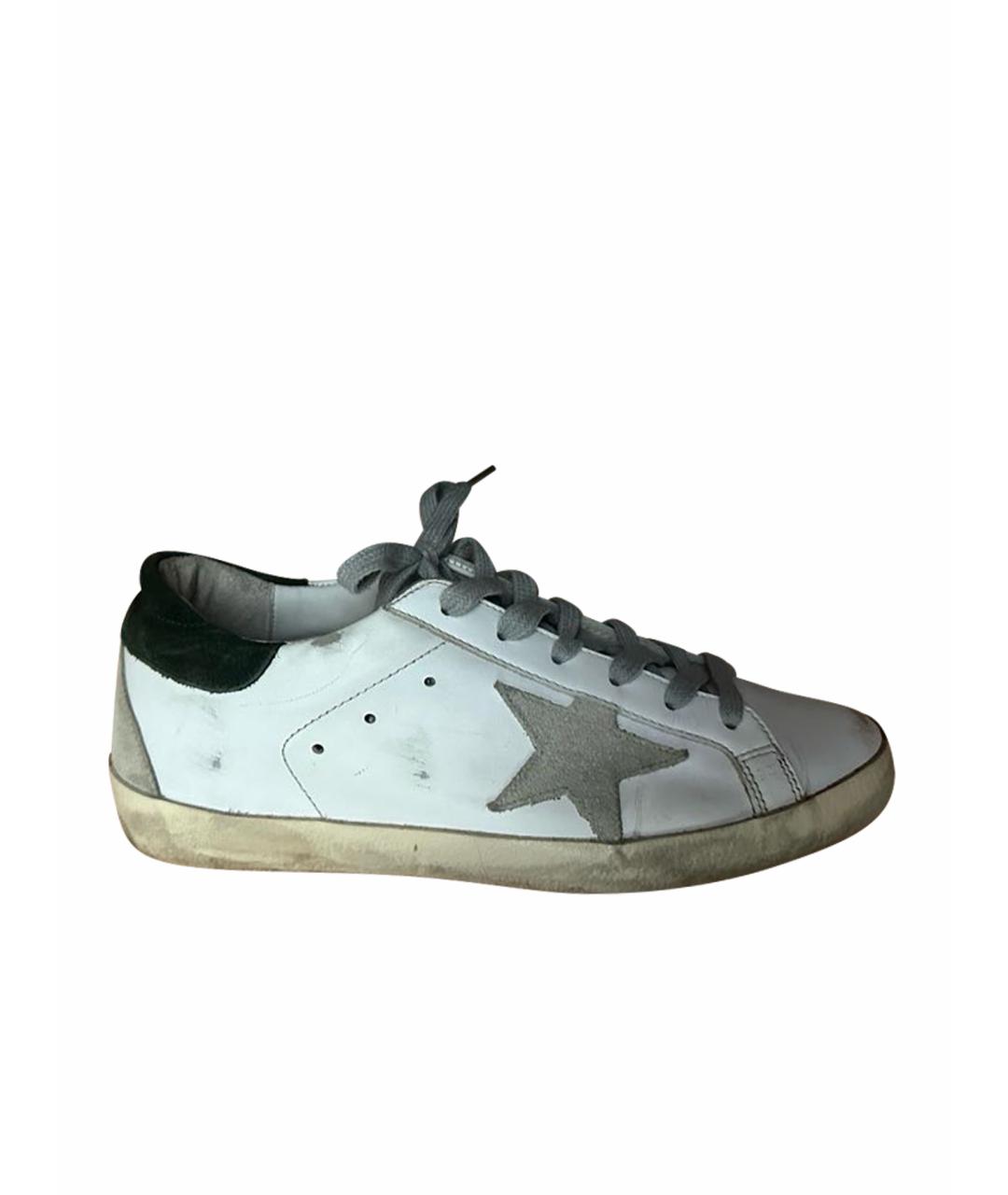 GOLDEN GOOSE DELUXE BRAND Белые кожаные кеды, фото 1