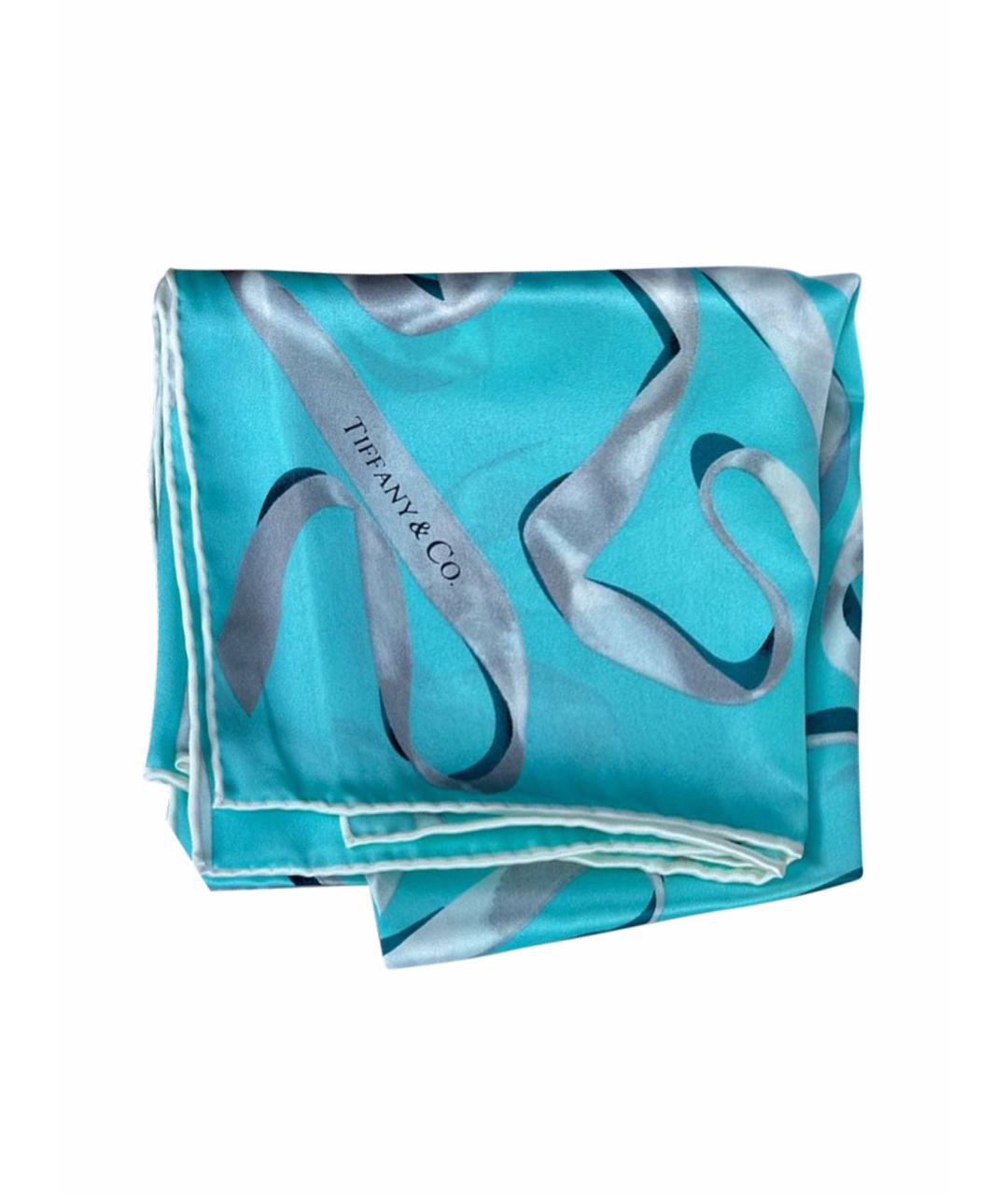 TIFFANY&CO Бордовый шелковый платок, фото 1