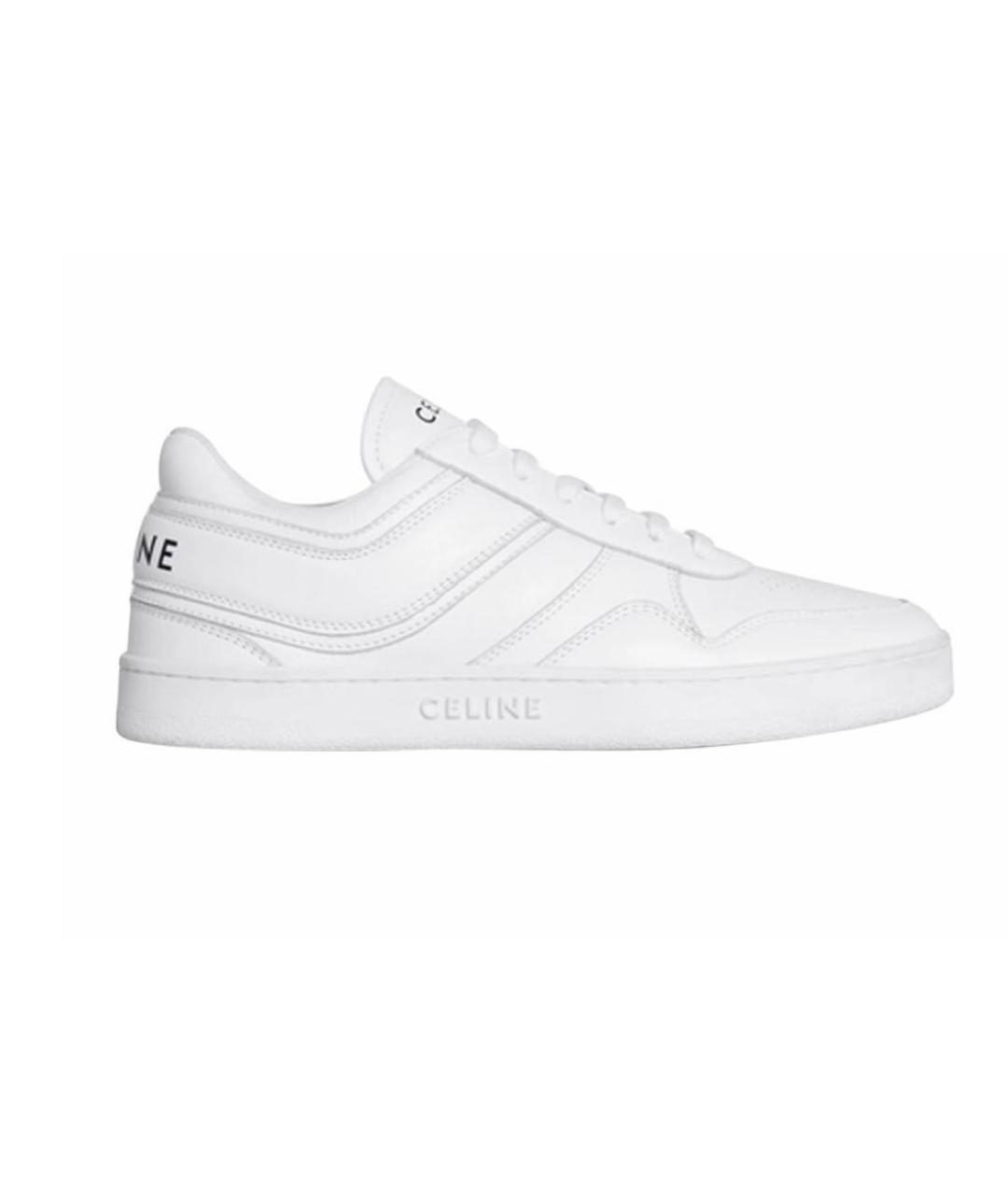 CELINE PRE-OWNED Белые кожаные низкие кроссовки / кеды, фото 9