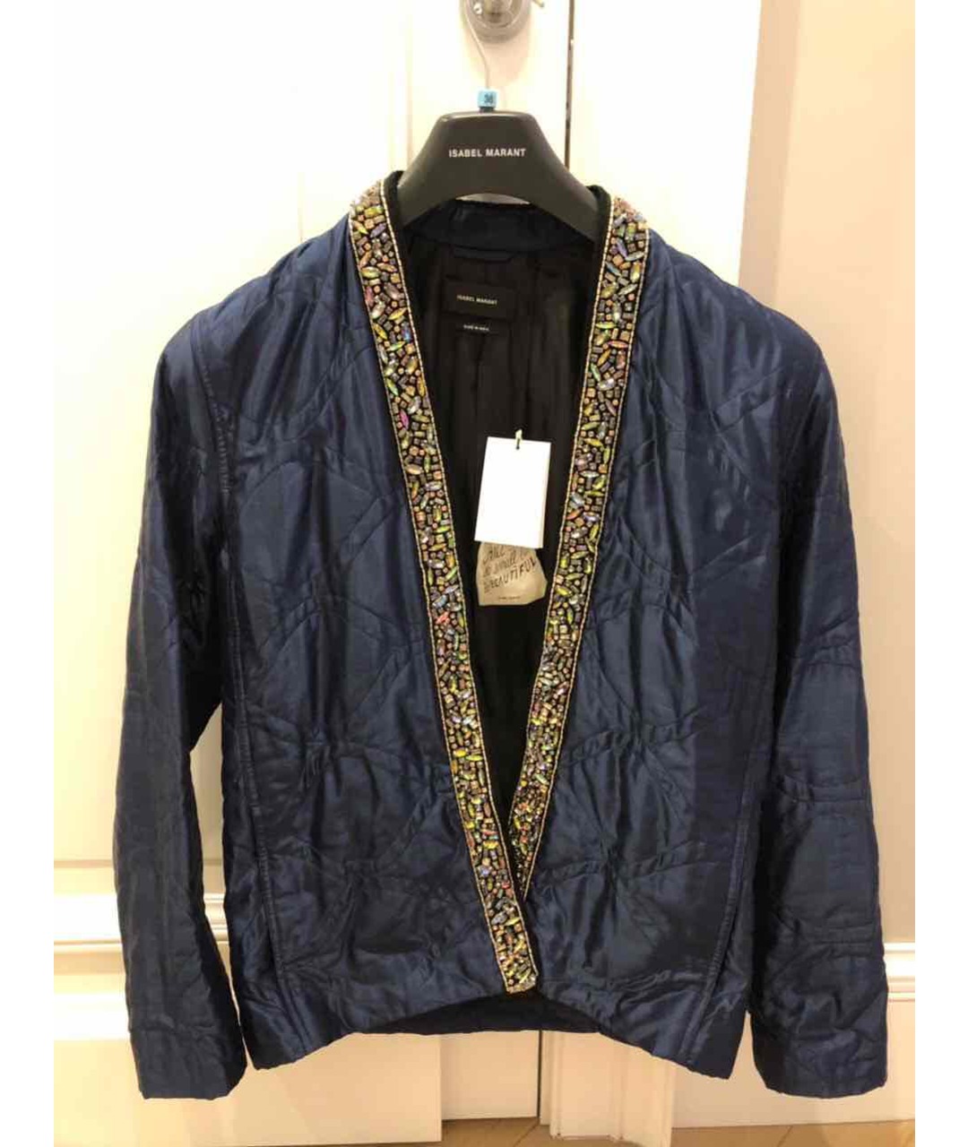 ISABEL MARANT Темно-синий шелковый жакет/пиджак, фото 3
