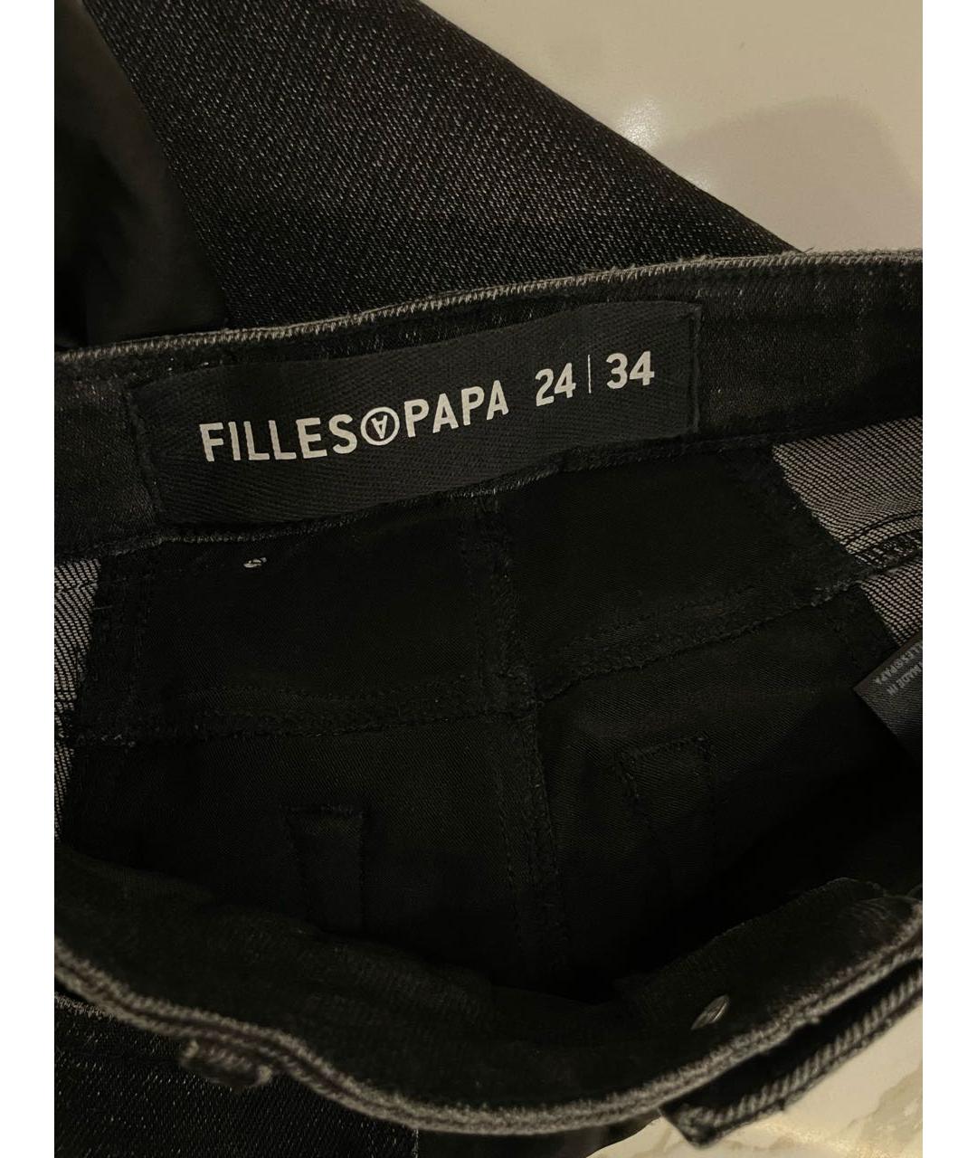 FILLES A PAPA Черные джинсы слим, фото 4