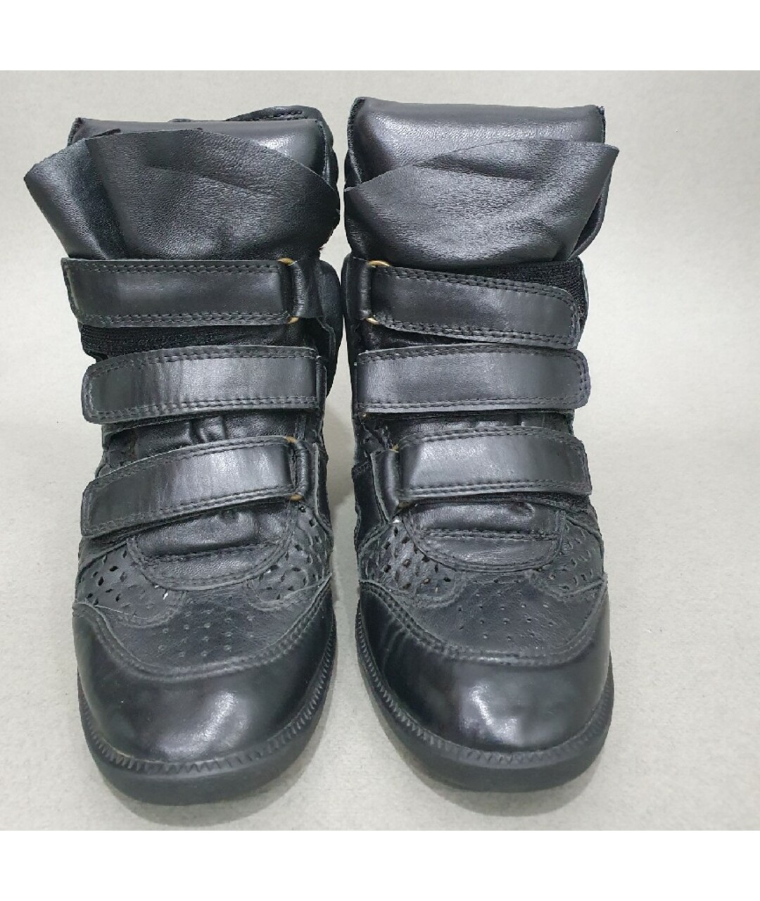 ISABEL MARANT Черные кожаные кроссовки, фото 2