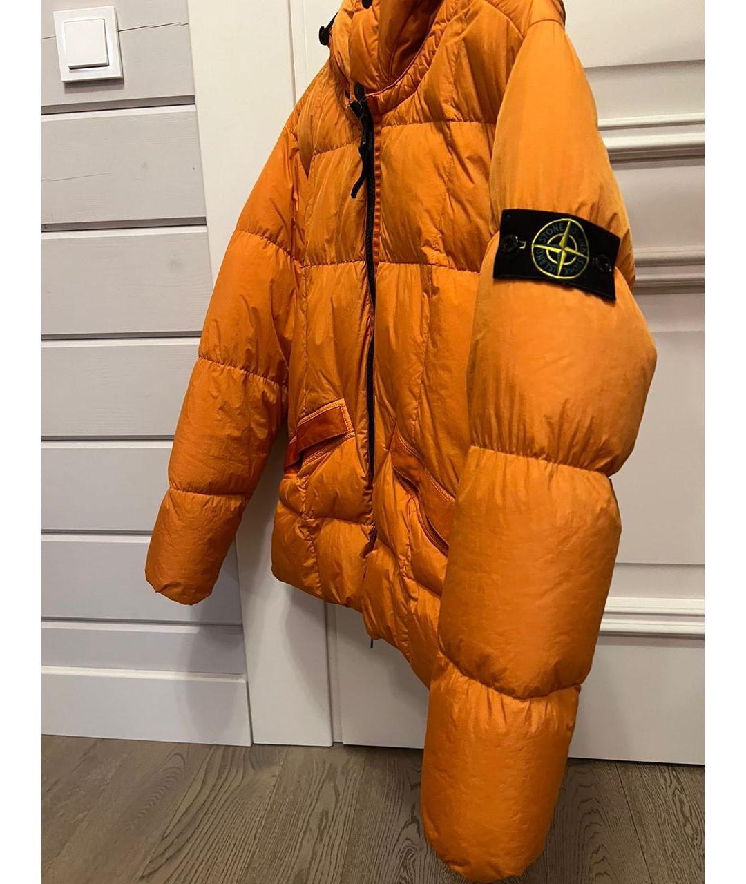 STONE ISLAND Оранжевый пуховик, фото 5