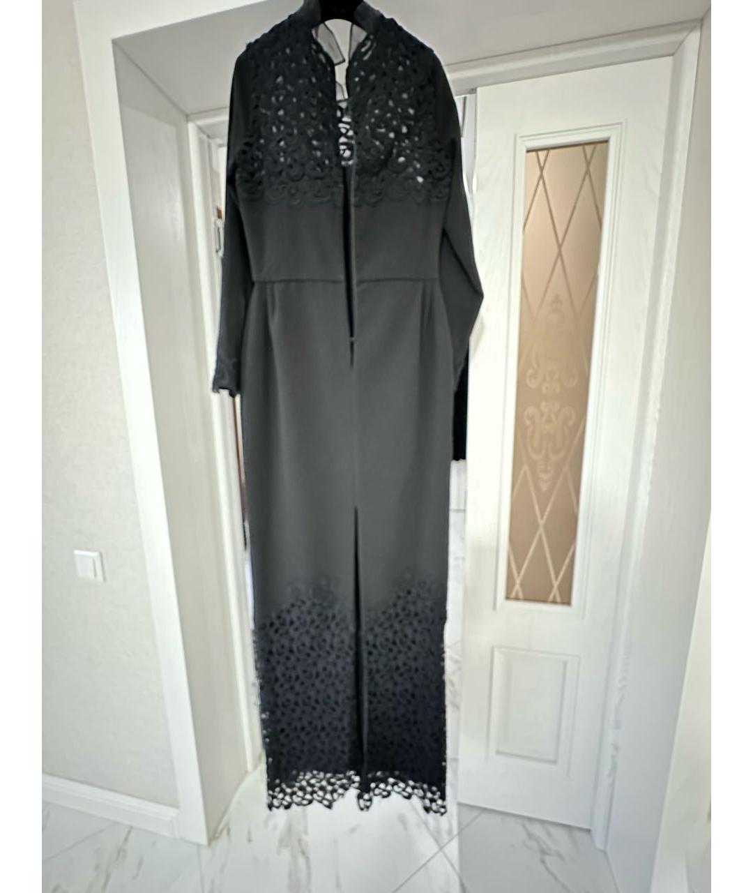 RALPH LAUREN COLLECTION Черное шерстяное коктейльное платье, фото 9
