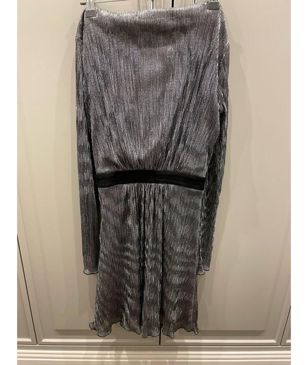 JUST CAVALLI Серебряное коктейльное платье, фото 2