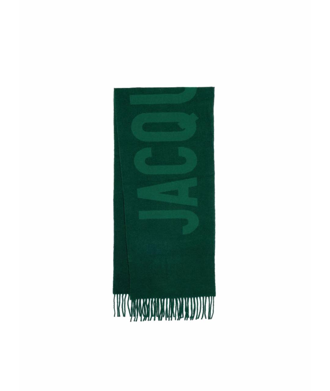 JACQUEMUS Зеленый шерстяной шарф, фото 1