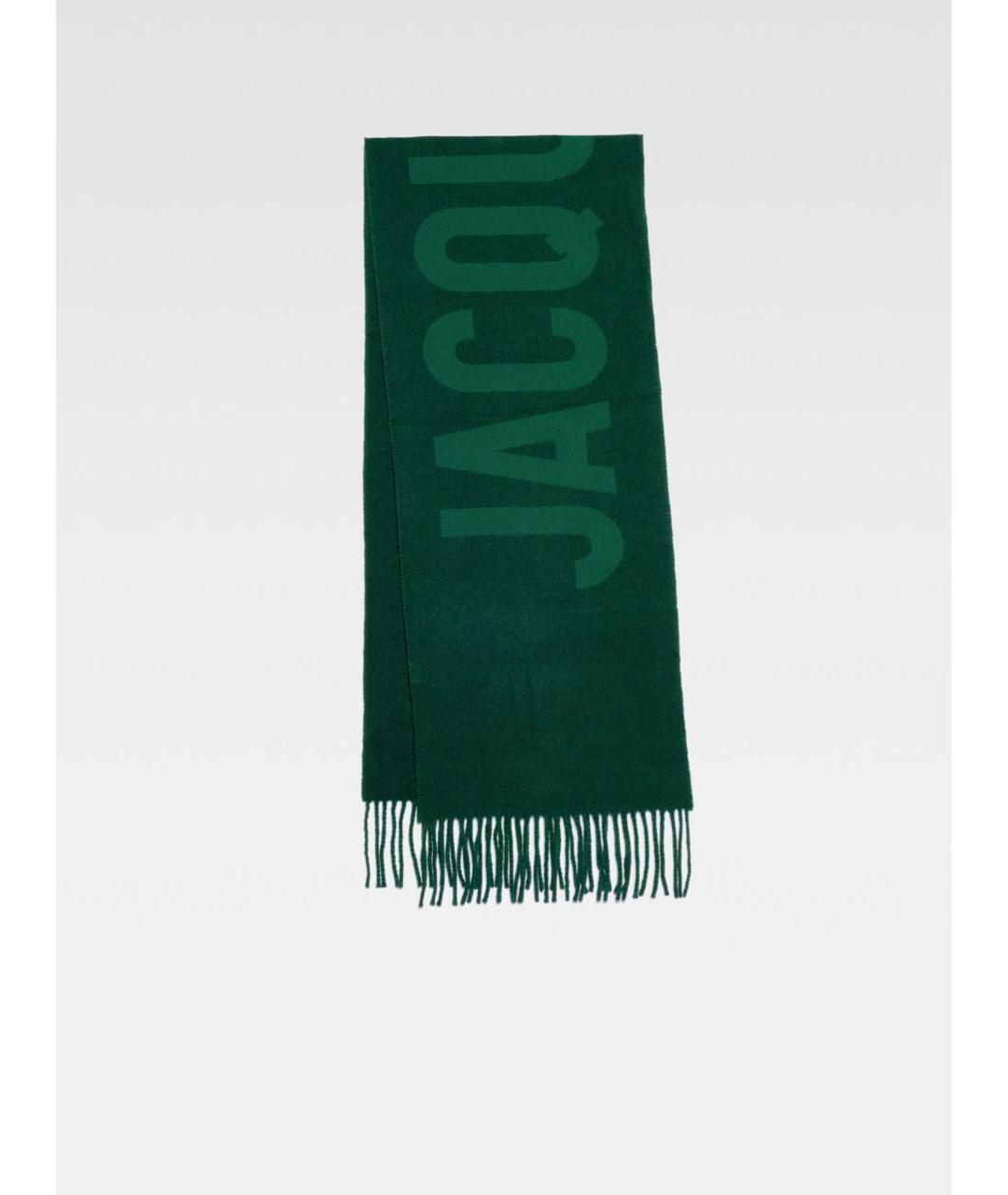 JACQUEMUS Зеленый шерстяной шарф, фото 7