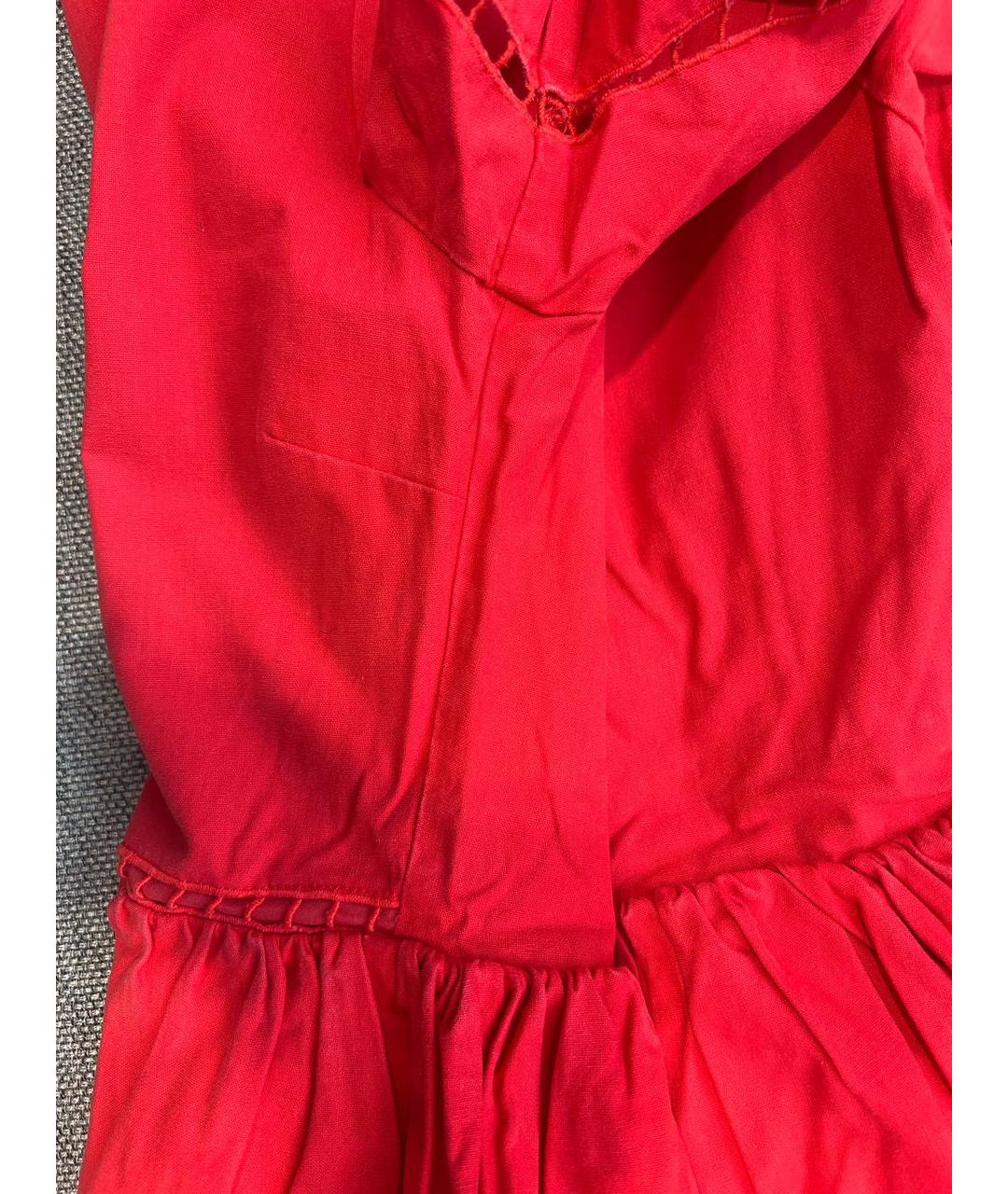 RED VALENTINO Красное полиэстеровое платье, фото 8
