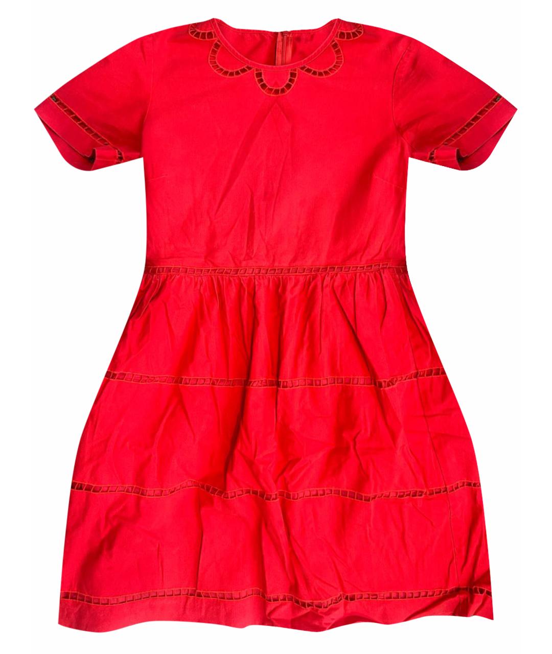 RED VALENTINO Красное полиэстеровое платье, фото 1