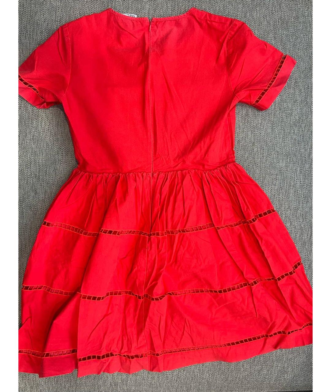 RED VALENTINO Красное полиэстеровое платье, фото 2