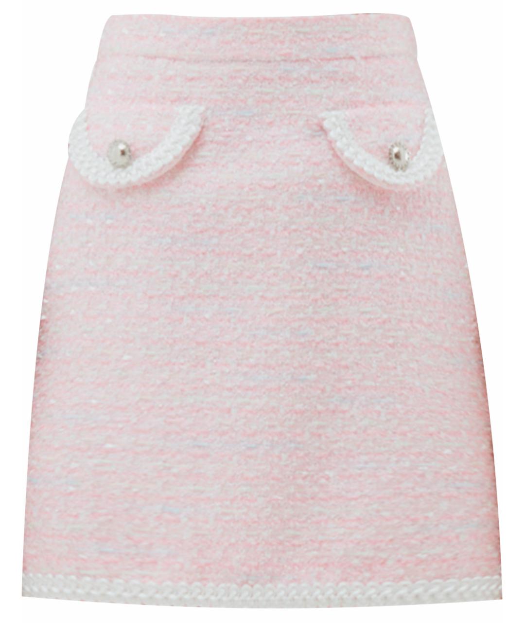 ALESSANDRA RICH Розовая полиамидовая юбка мини, фото 1