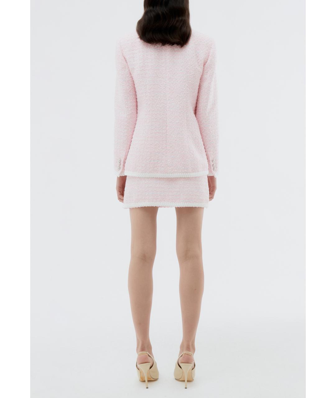 ALESSANDRA RICH Розовая полиамидовая юбка мини, фото 3