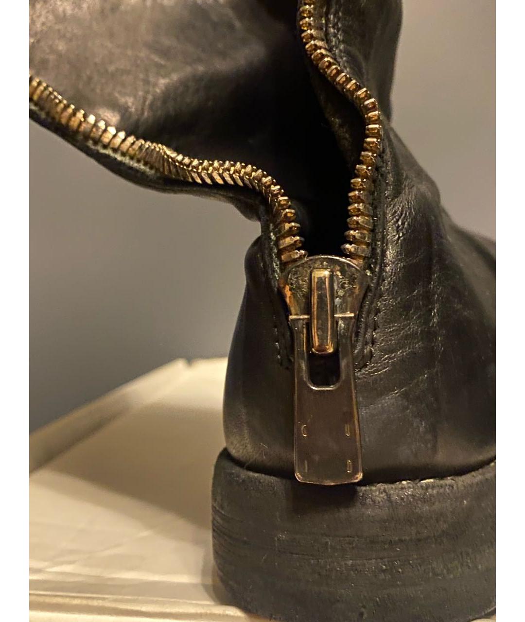 GUIDI Черные кожаные ботинки, фото 7