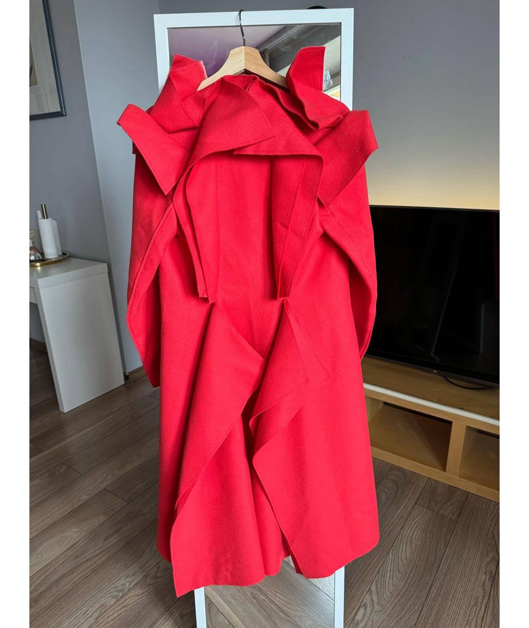BOTTEGA VENETA Красное шерстяное пальто, фото 2