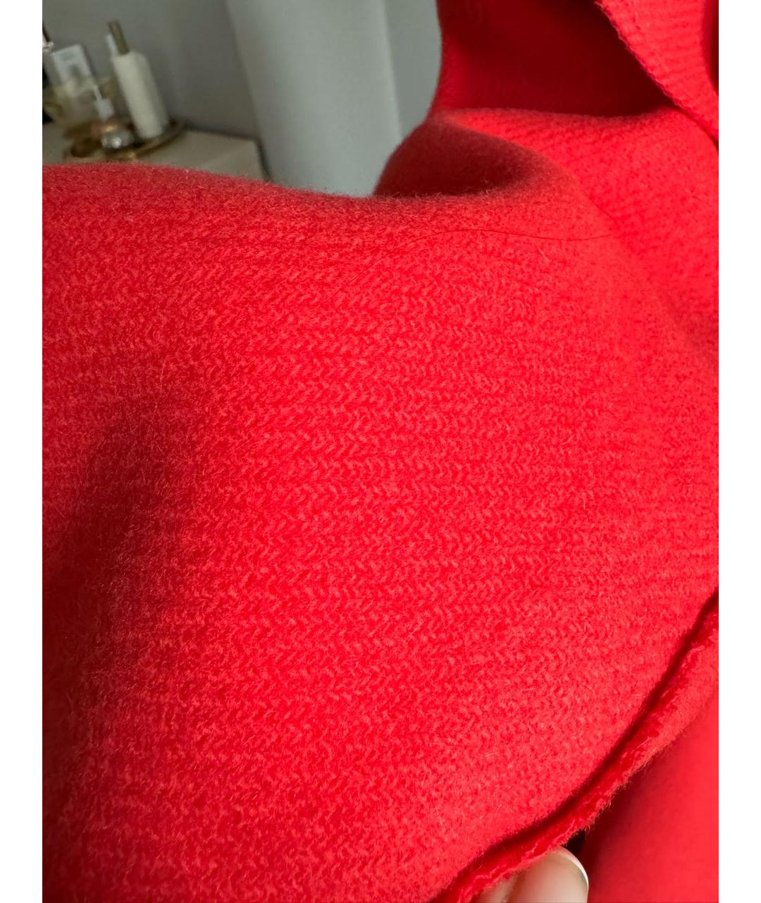 BOTTEGA VENETA Красное шерстяное пальто, фото 5