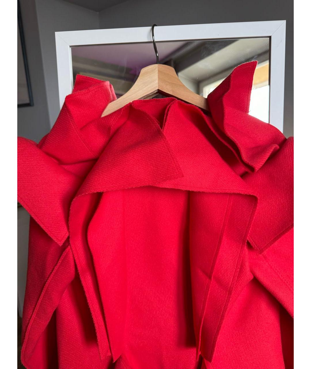 BOTTEGA VENETA Красное шерстяное пальто, фото 3