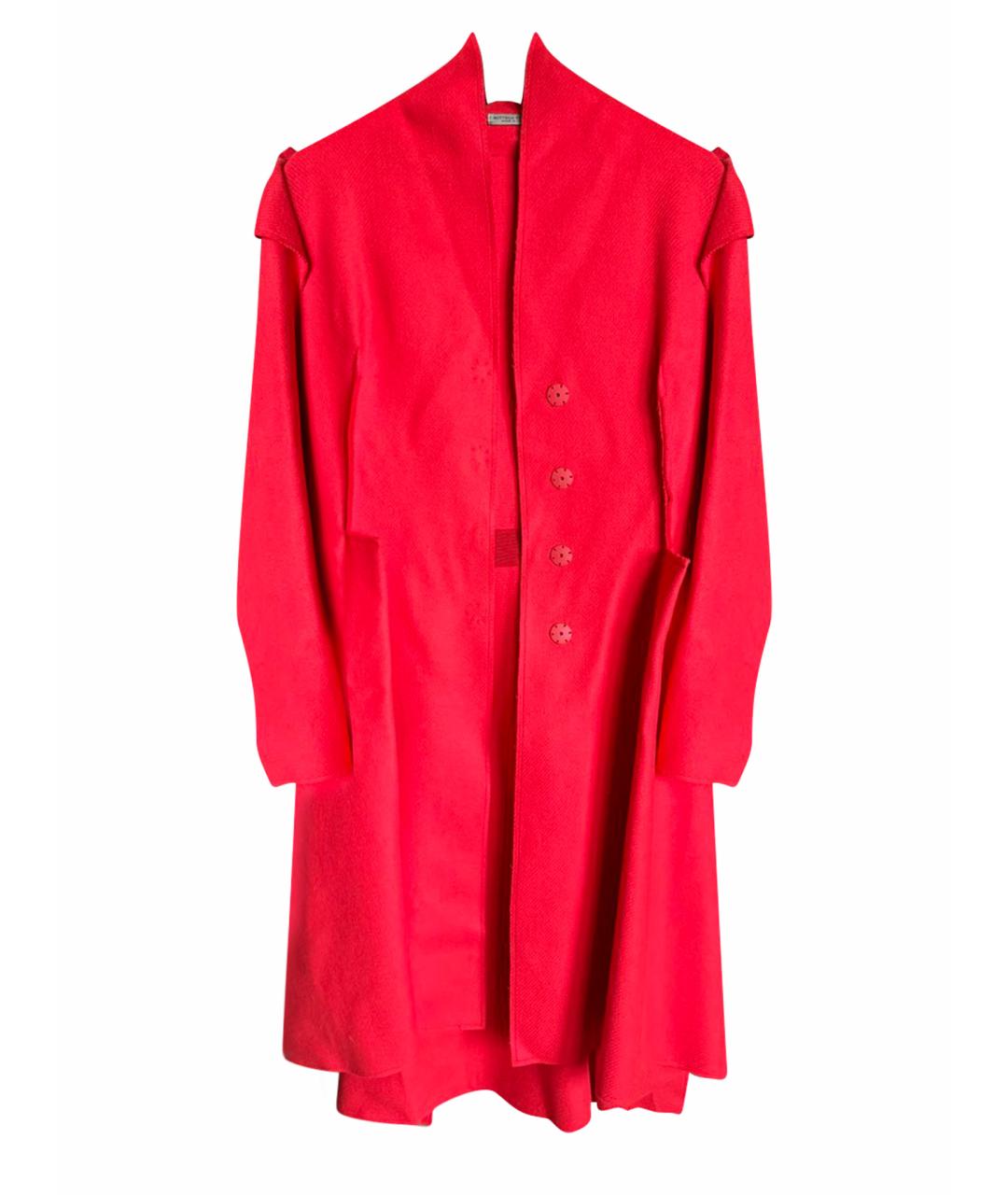 BOTTEGA VENETA Красное шерстяное пальто, фото 1