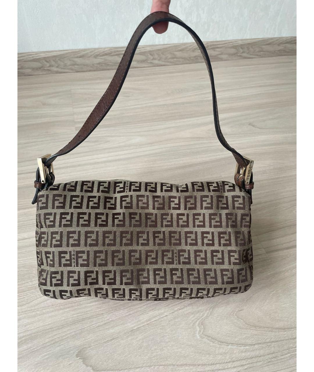 FENDI Коричневая сумка с короткими ручками, фото 2
