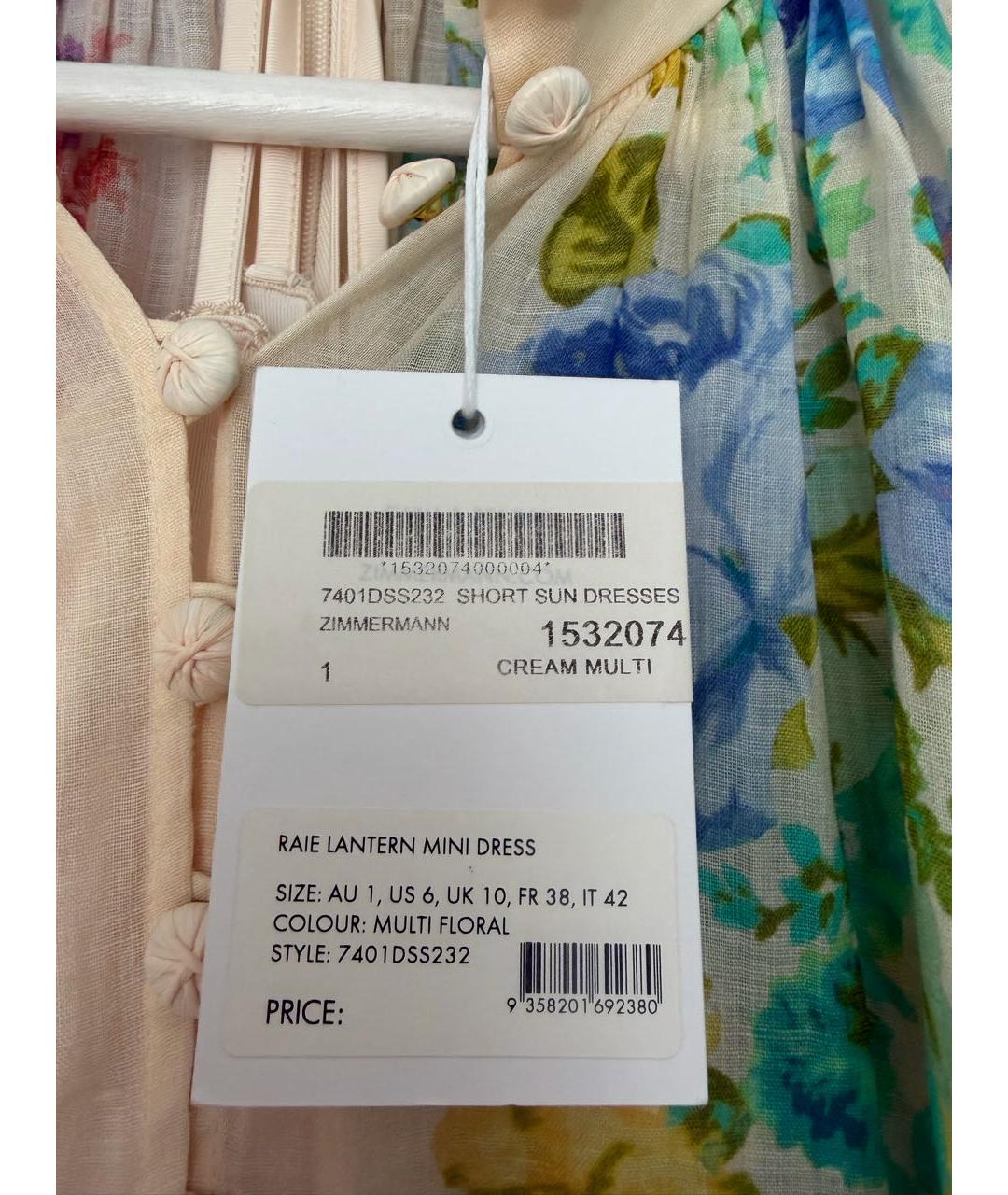 ZIMMERMANN Мульти хлопковое повседневное платье, фото 3