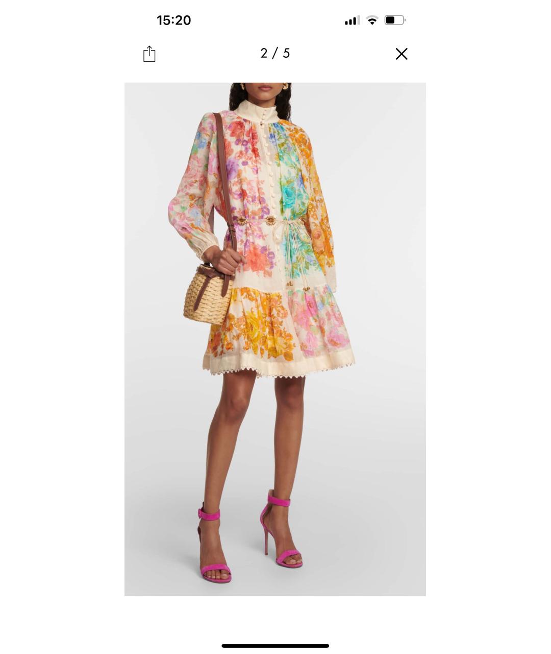 ZIMMERMANN Мульти хлопковое повседневное платье, фото 2