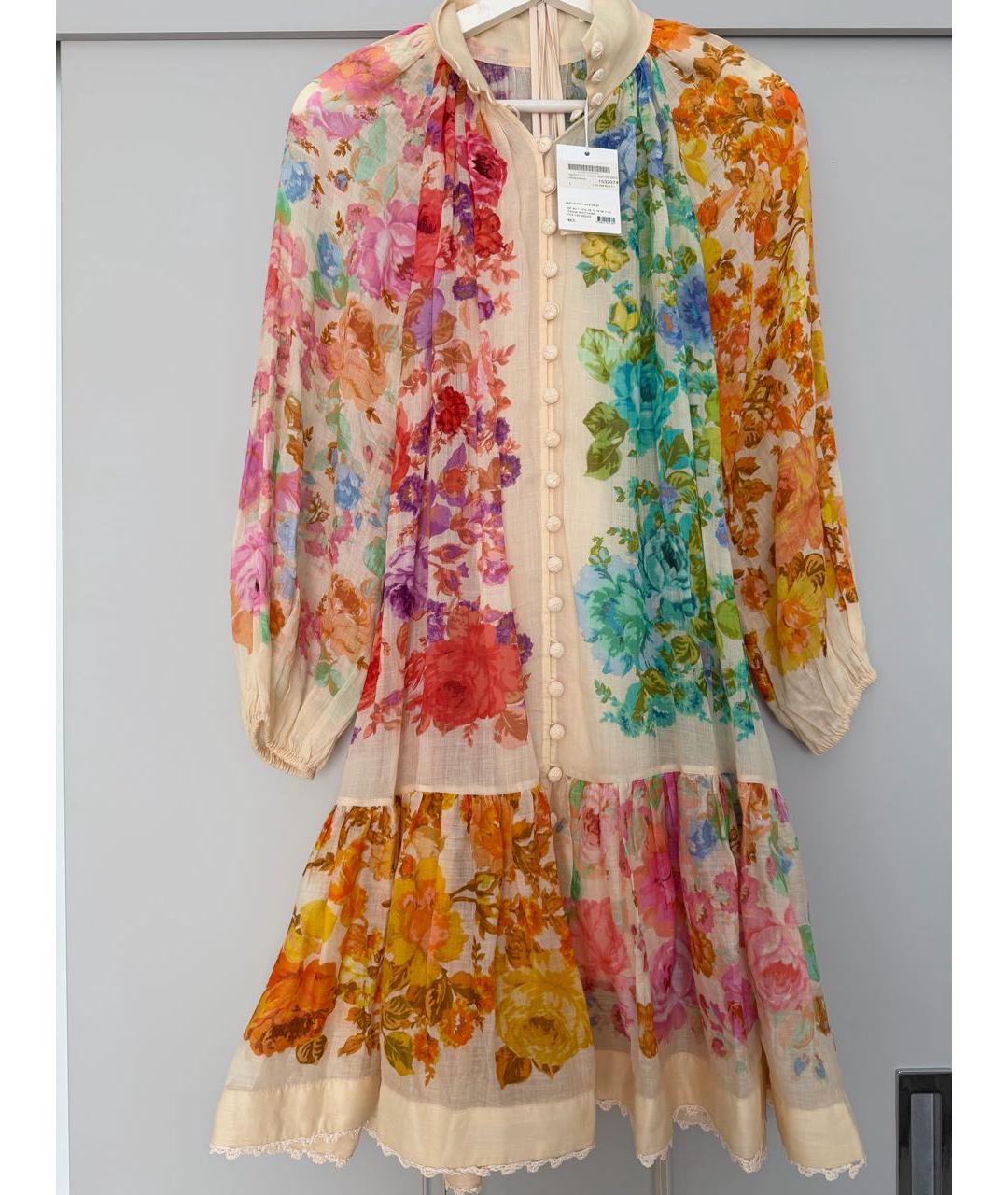 ZIMMERMANN Мульти хлопковое повседневное платье, фото 5