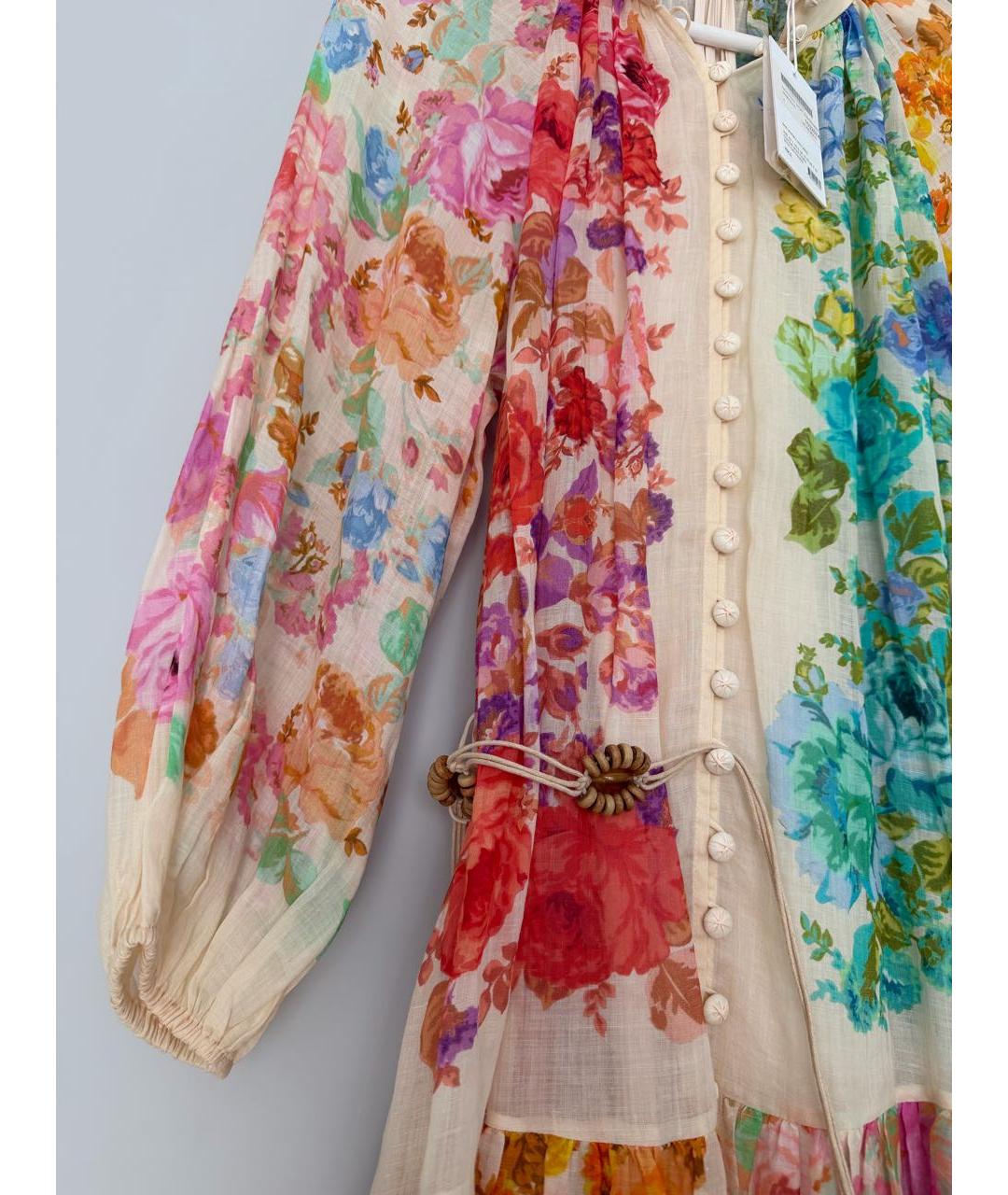 ZIMMERMANN Мульти хлопковое повседневное платье, фото 4