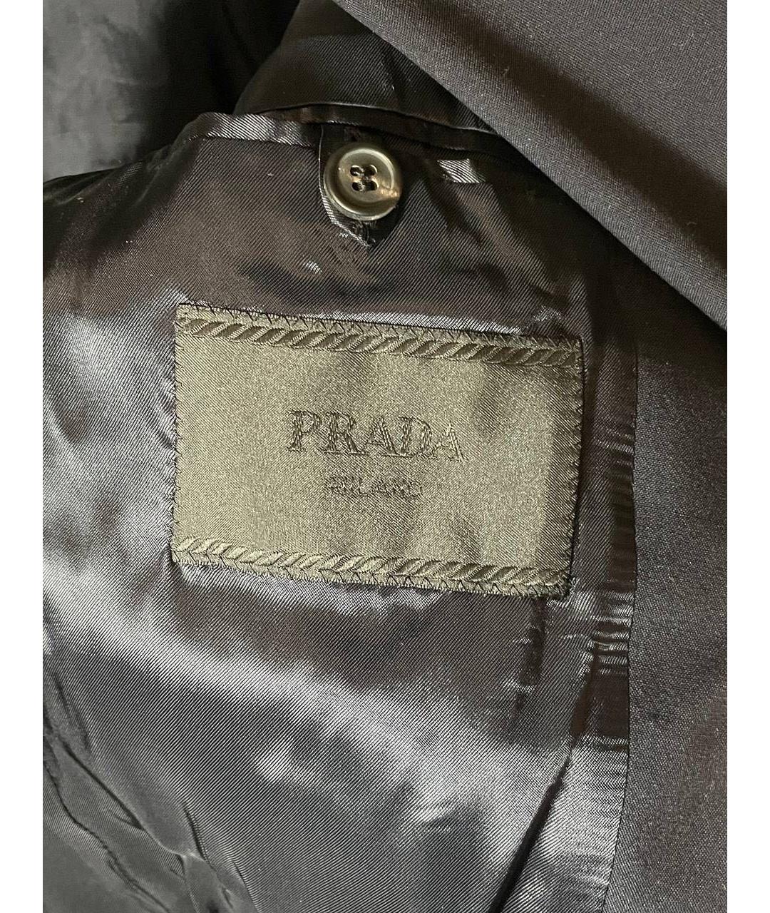 PRADA Черный хлопковый жакет/пиджак, фото 4