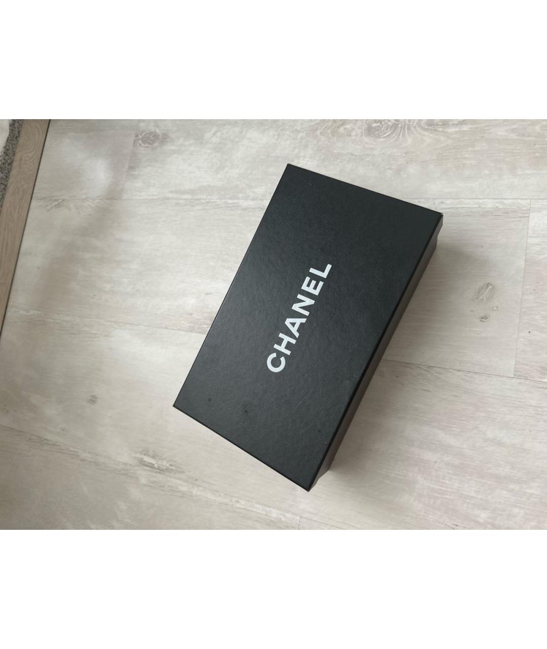 CHANEL PRE-OWNED Черные кожаные балетки, фото 8