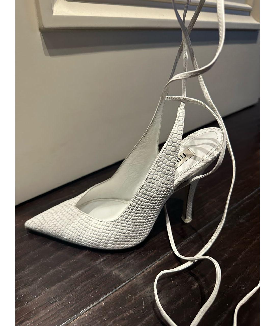 THE ATTICO Белые туфли из искусственной кожи, фото 4