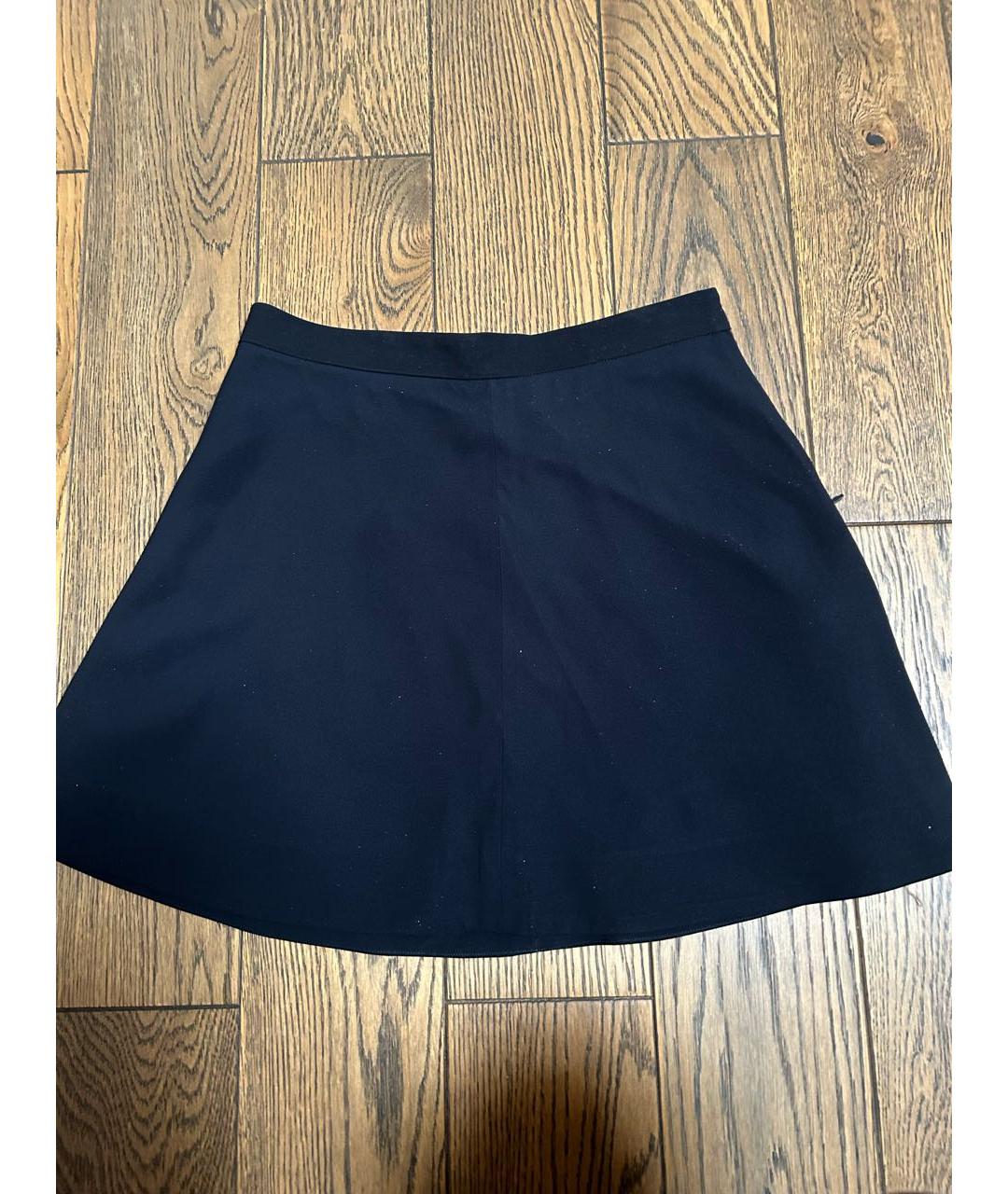 CHLOE Темно-синяя шелковая юбка мини, фото 2