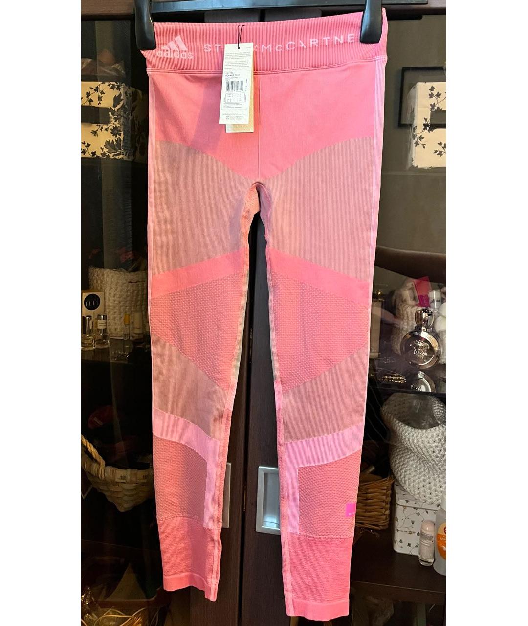 ADIDAS BY STELLA MCCARTNEY Розовые полиамидовые спортивные брюки и шорты, фото 2
