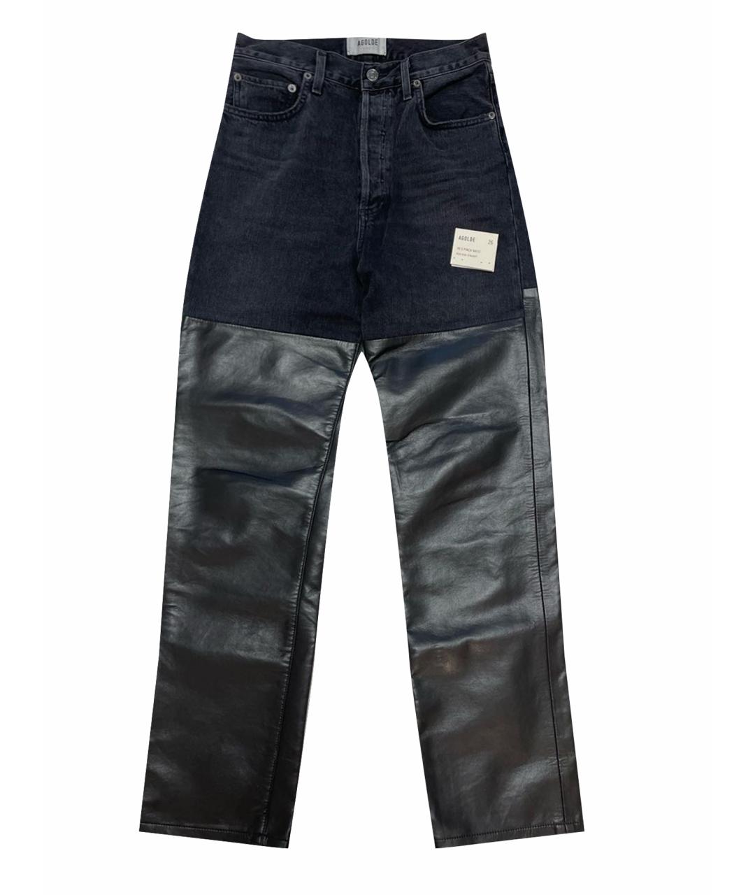 AGOLDE Черные хлопковые прямые джинсы, фото 1