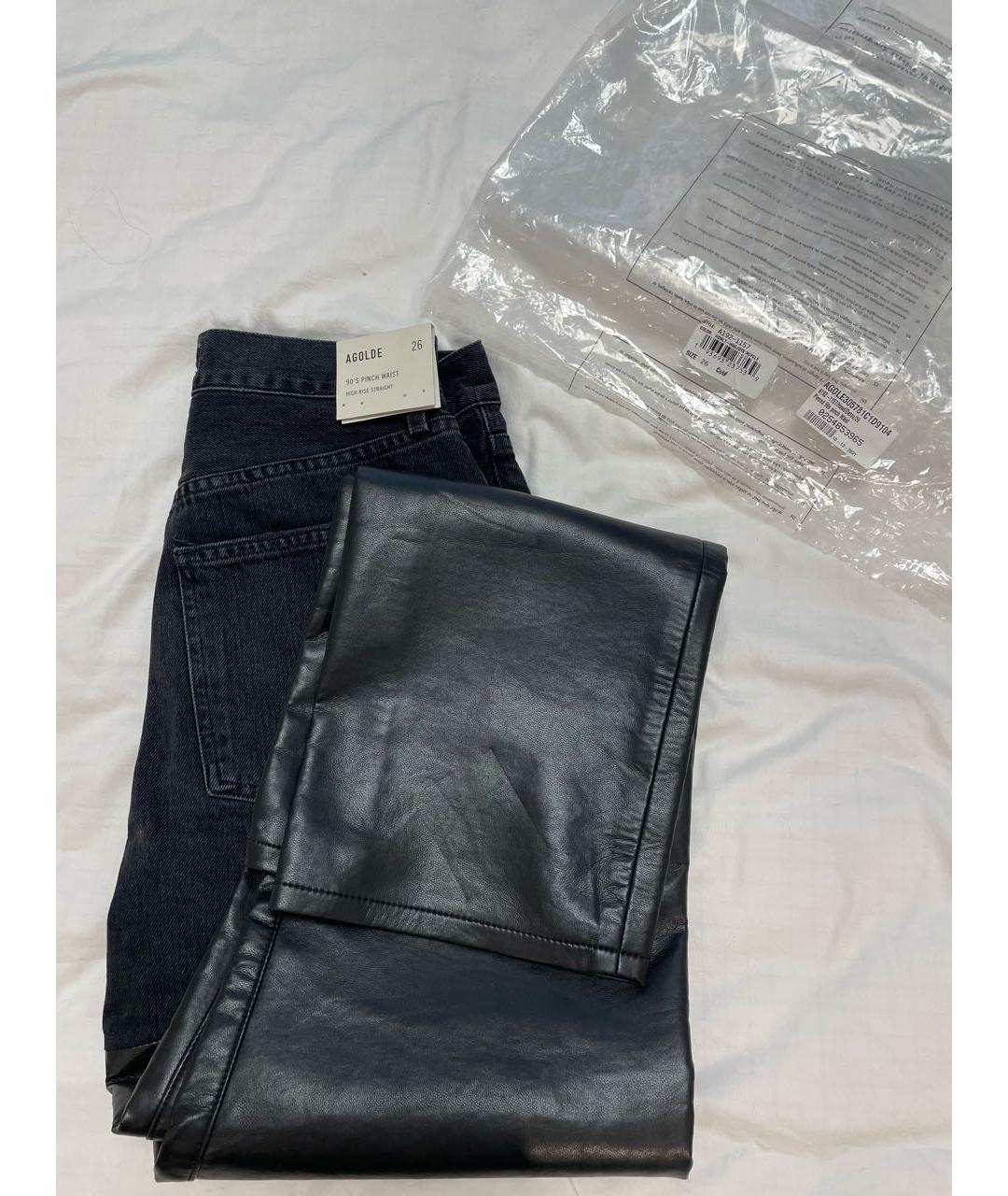AGOLDE Черные хлопковые прямые джинсы, фото 4