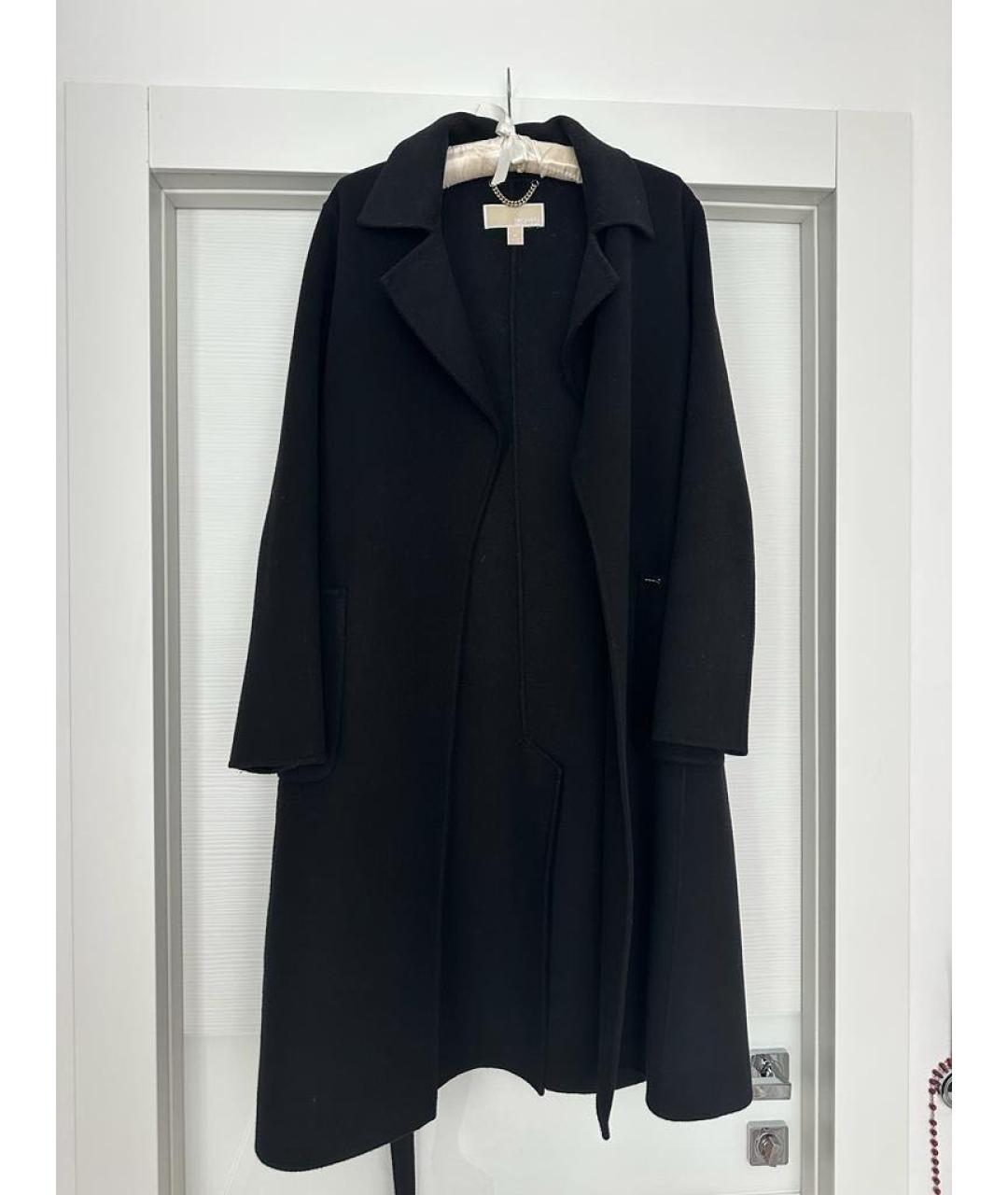 MICHAEL KORS Черное шерстяное пальто, фото 5