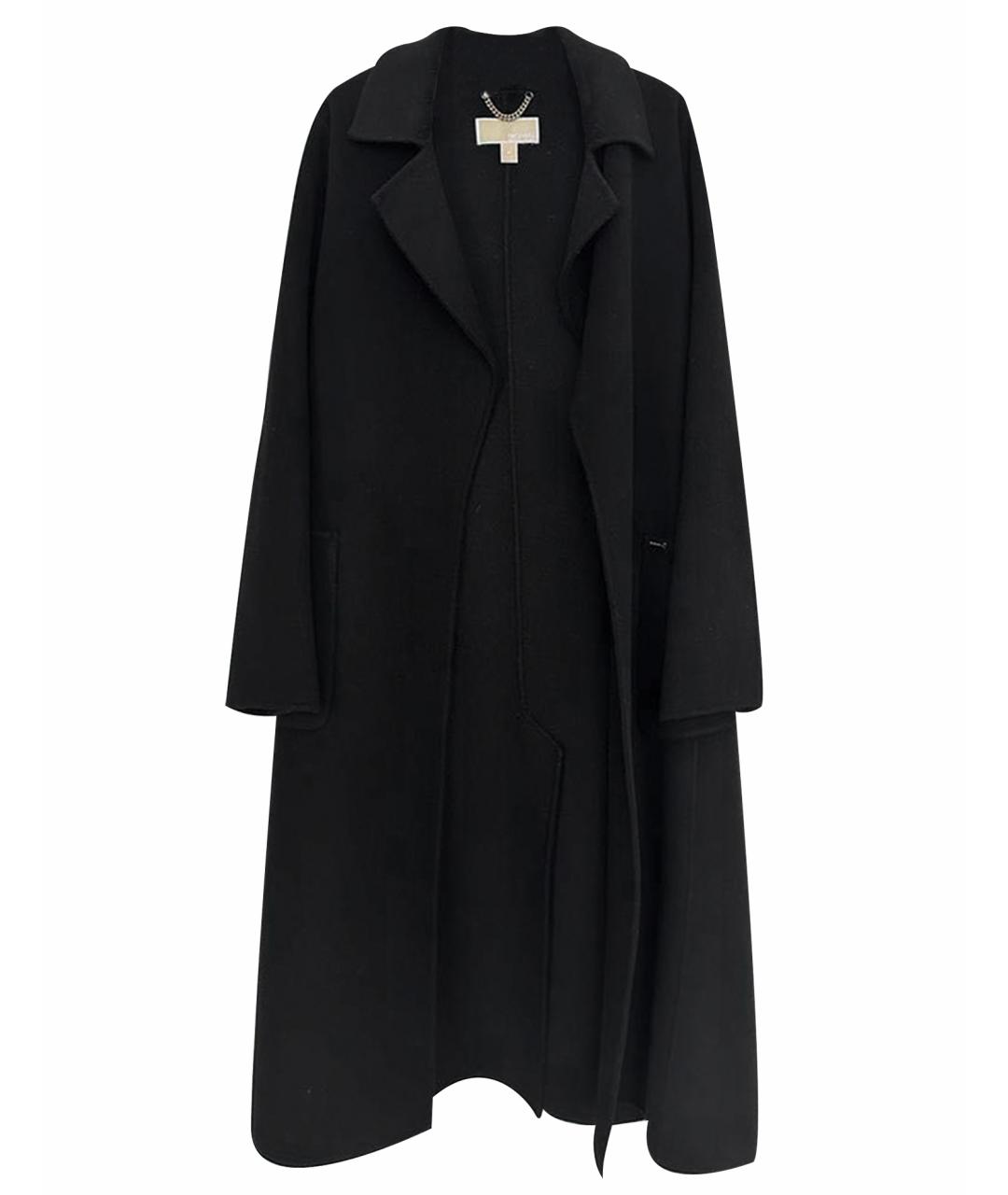 MICHAEL KORS Черное шерстяное пальто, фото 1