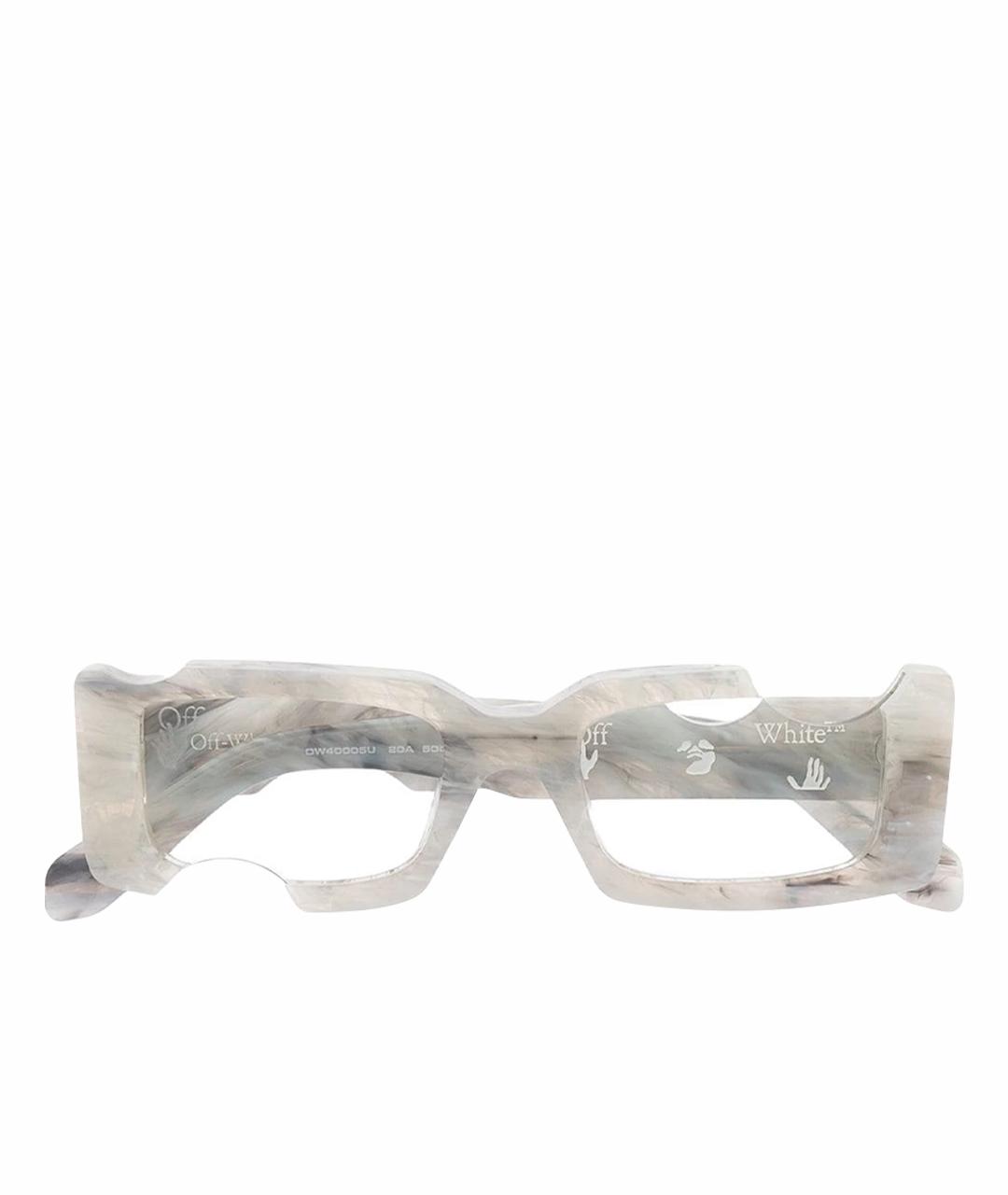 OFF-WHITE Серые пластиковые солнцезащитные очки, фото 1