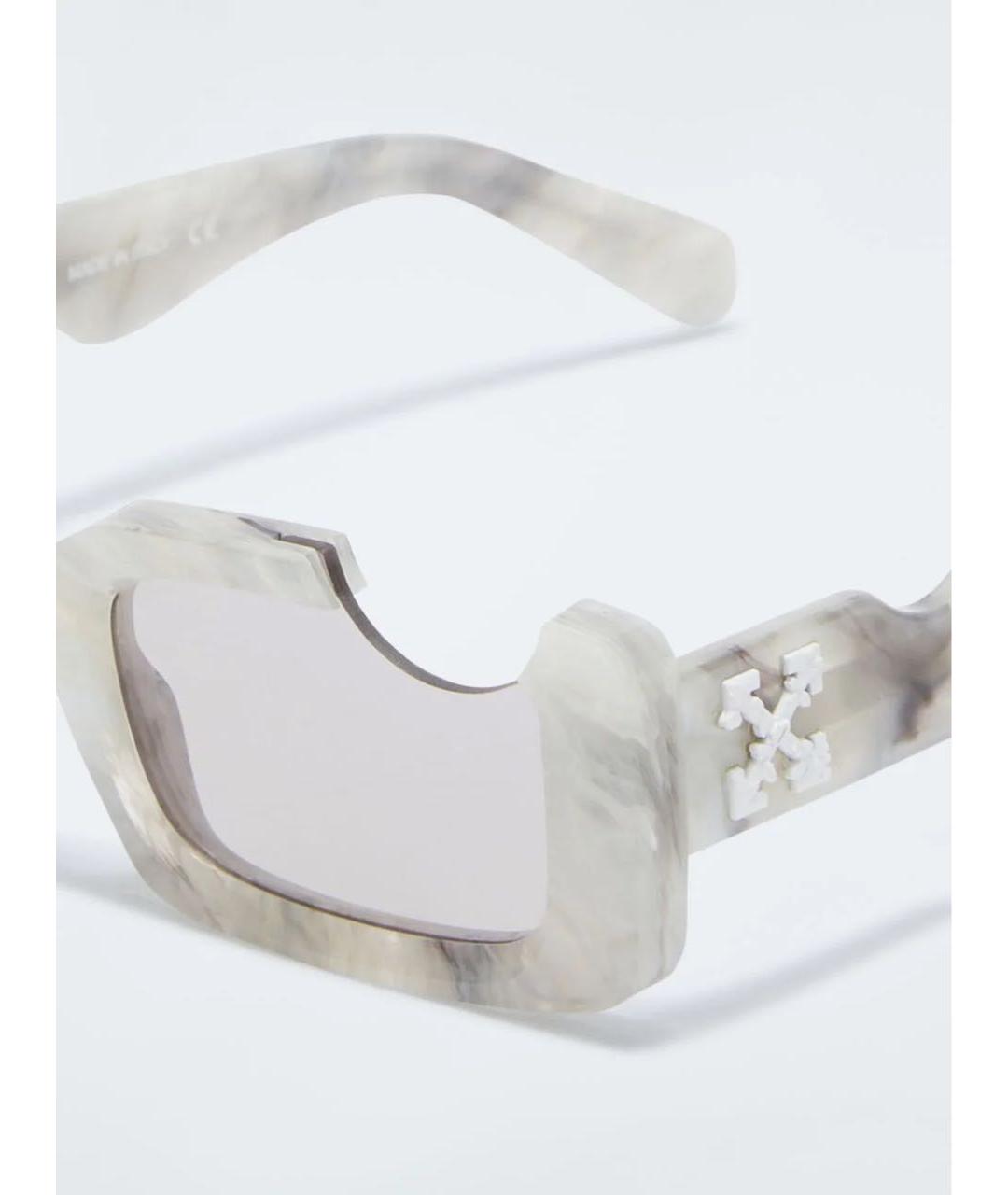 OFF-WHITE Серые пластиковые солнцезащитные очки, фото 3